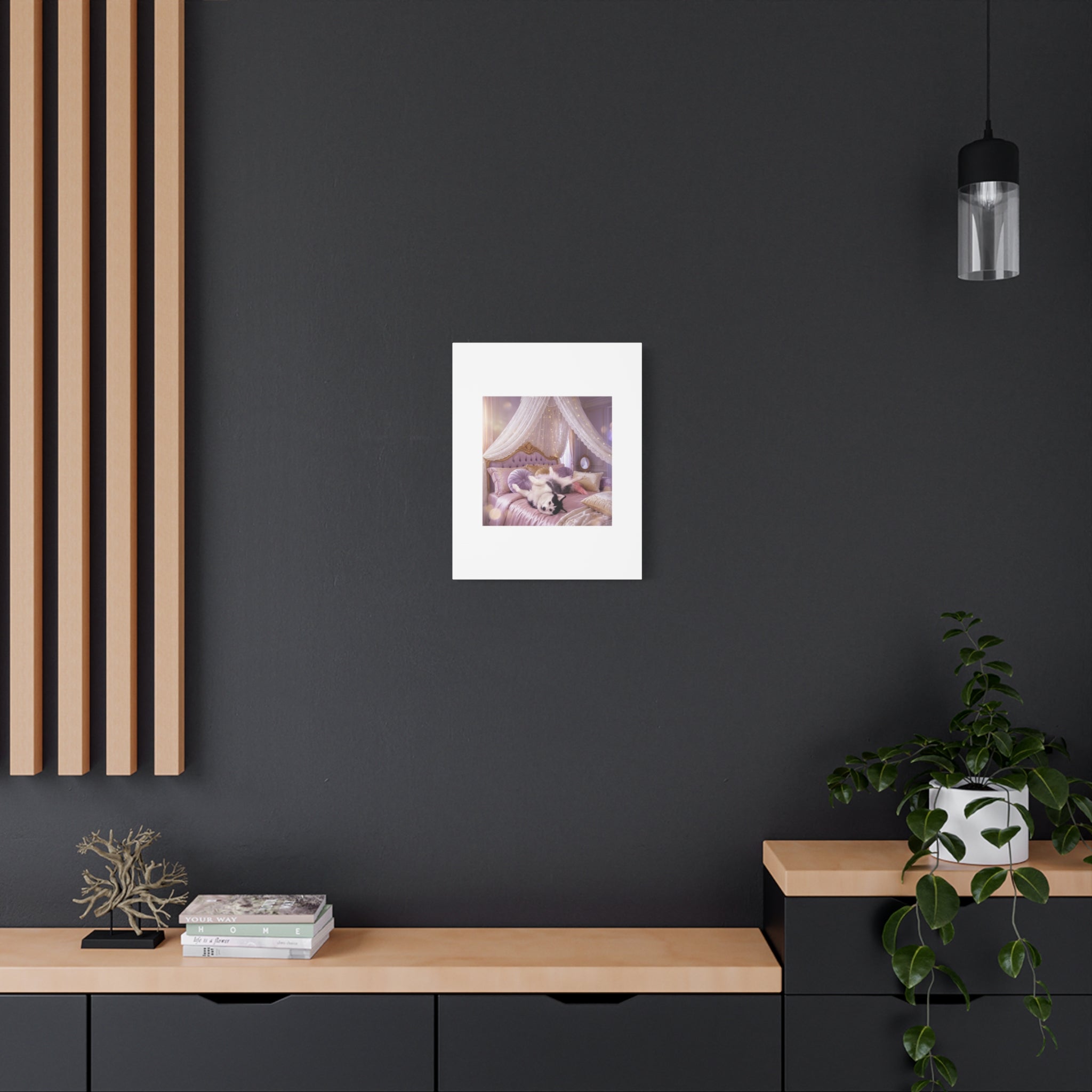 GROWING UP GIGI ROYAL NAP JUST SHOWS THE LOVELY CRAZY POMSKY AT HER BEST. — Cozy Purple Canopy Bedroom Wall Art