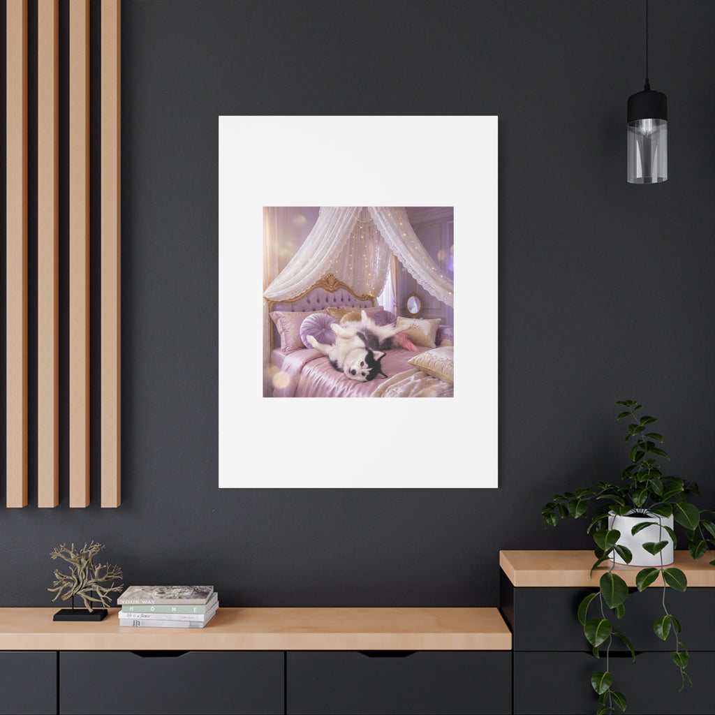 GROWING UP GIGI ROYAL NAP JUST SHOWS THE LOVELY CRAZY POMSKY AT HER BEST. — Cozy Purple Canopy Bedroom Wall Art