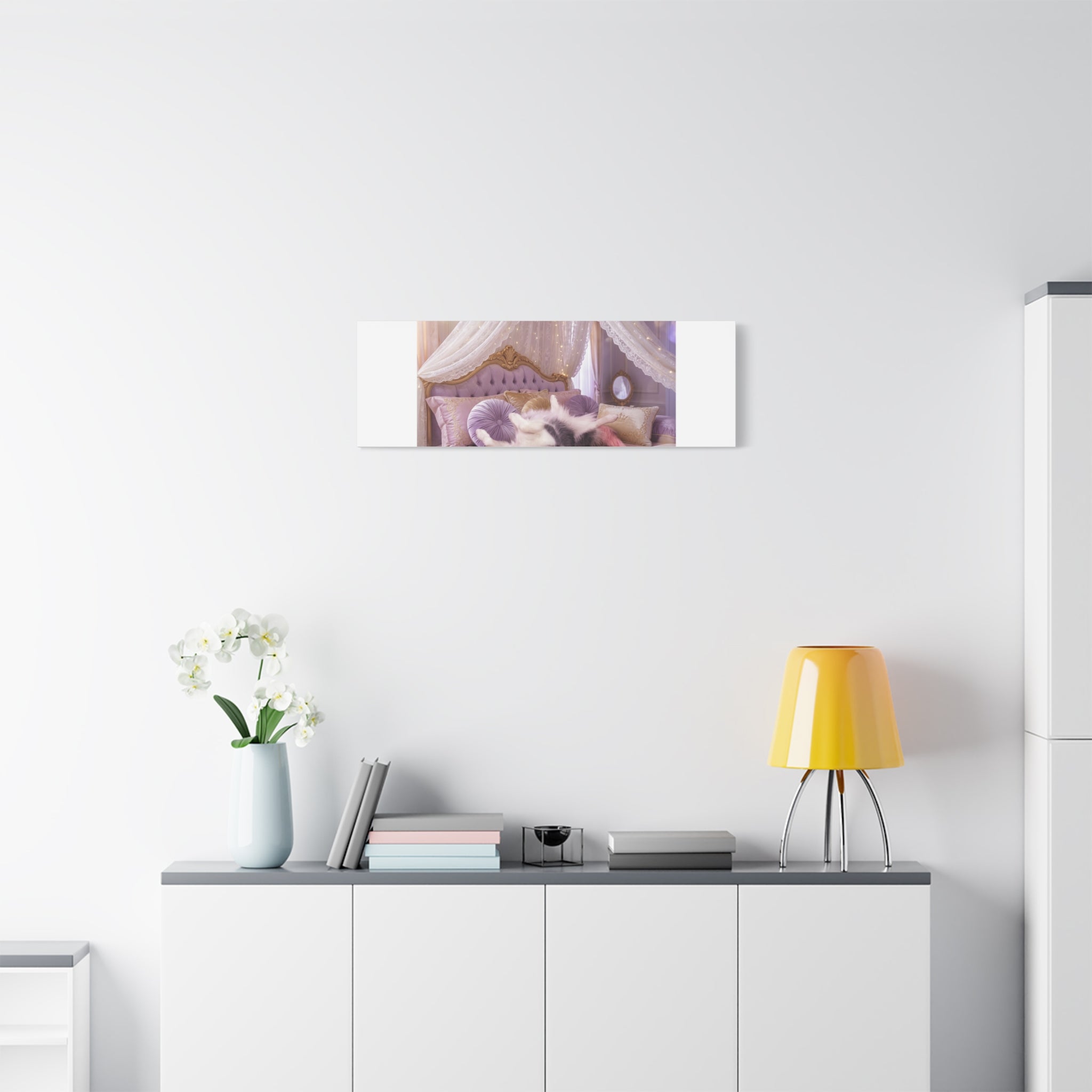 GROWING UP GIGI ROYAL NAP JUST SHOWS THE LOVELY CRAZY POMSKY AT HER BEST. — Cozy Purple Canopy Bedroom Wall Art