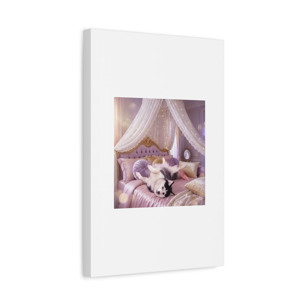 GROWING UP GIGI ROYAL NAP JUST SHOWS THE LOVELY CRAZY POMSKY AT HER BEST. — Cozy Purple Canopy Bedroom Wall Art