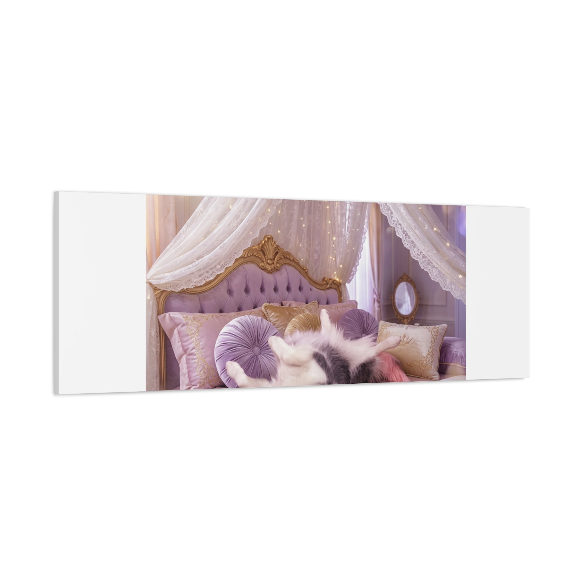 GROWING UP GIGI ROYAL NAP JUST SHOWS THE LOVELY CRAZY POMSKY AT HER BEST. — Cozy Purple Canopy Bedroom Wall Art