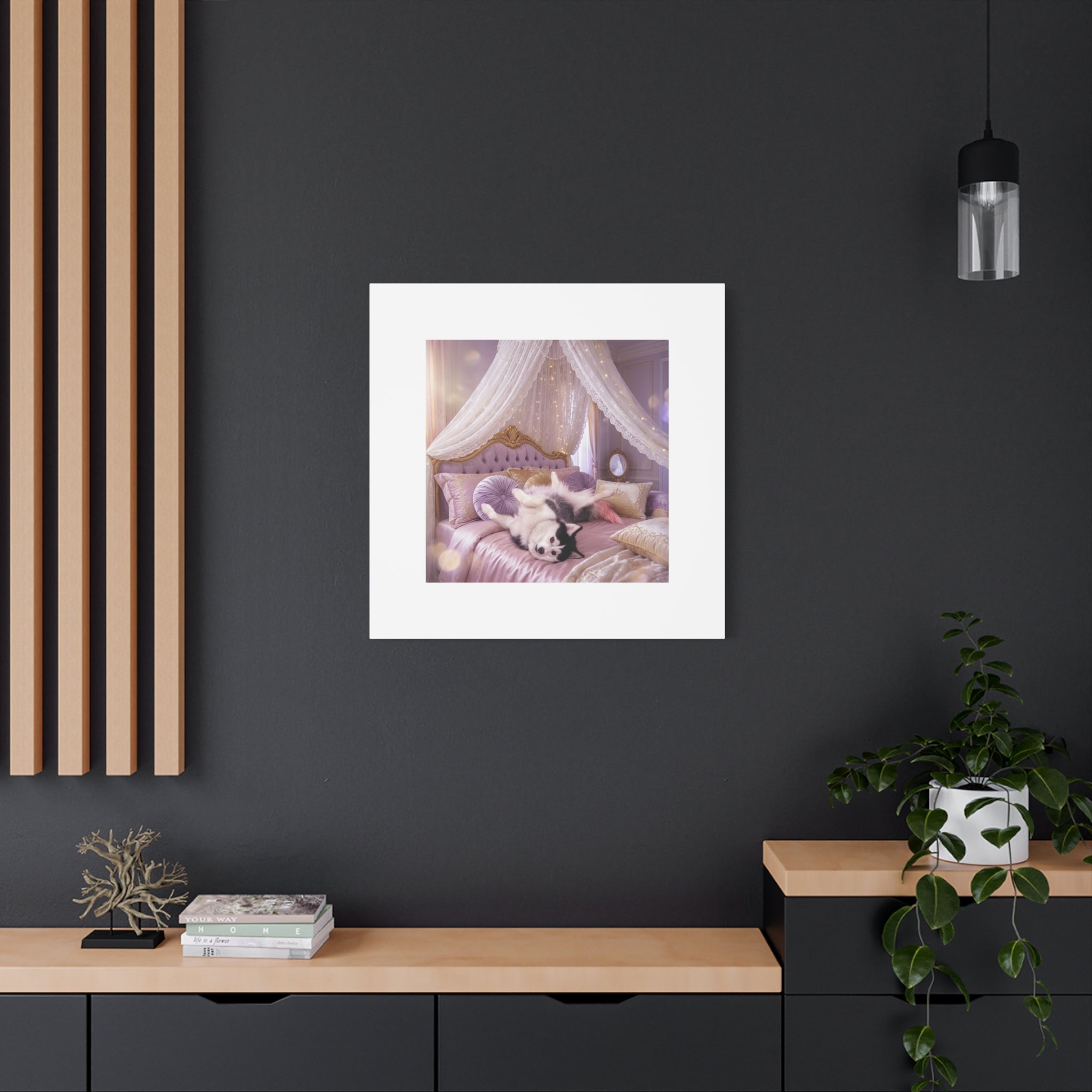GROWING UP GIGI ROYAL NAP JUST SHOWS THE LOVELY CRAZY POMSKY AT HER BEST. — Cozy Purple Canopy Bedroom Wall Art