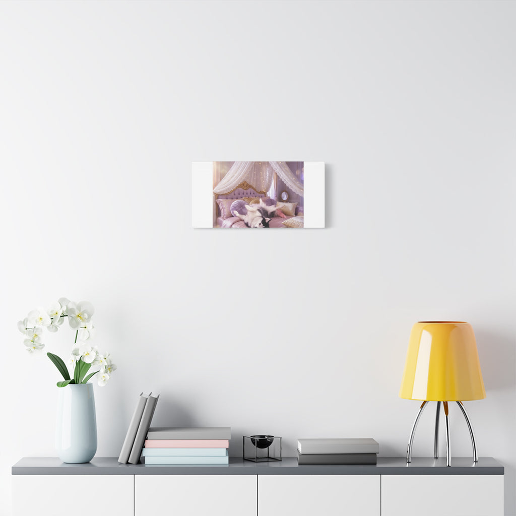 GROWING UP GIGI ROYAL NAP JUST SHOWS THE LOVELY CRAZY POMSKY AT HER BEST. — Cozy Purple Canopy Bedroom Wall Art