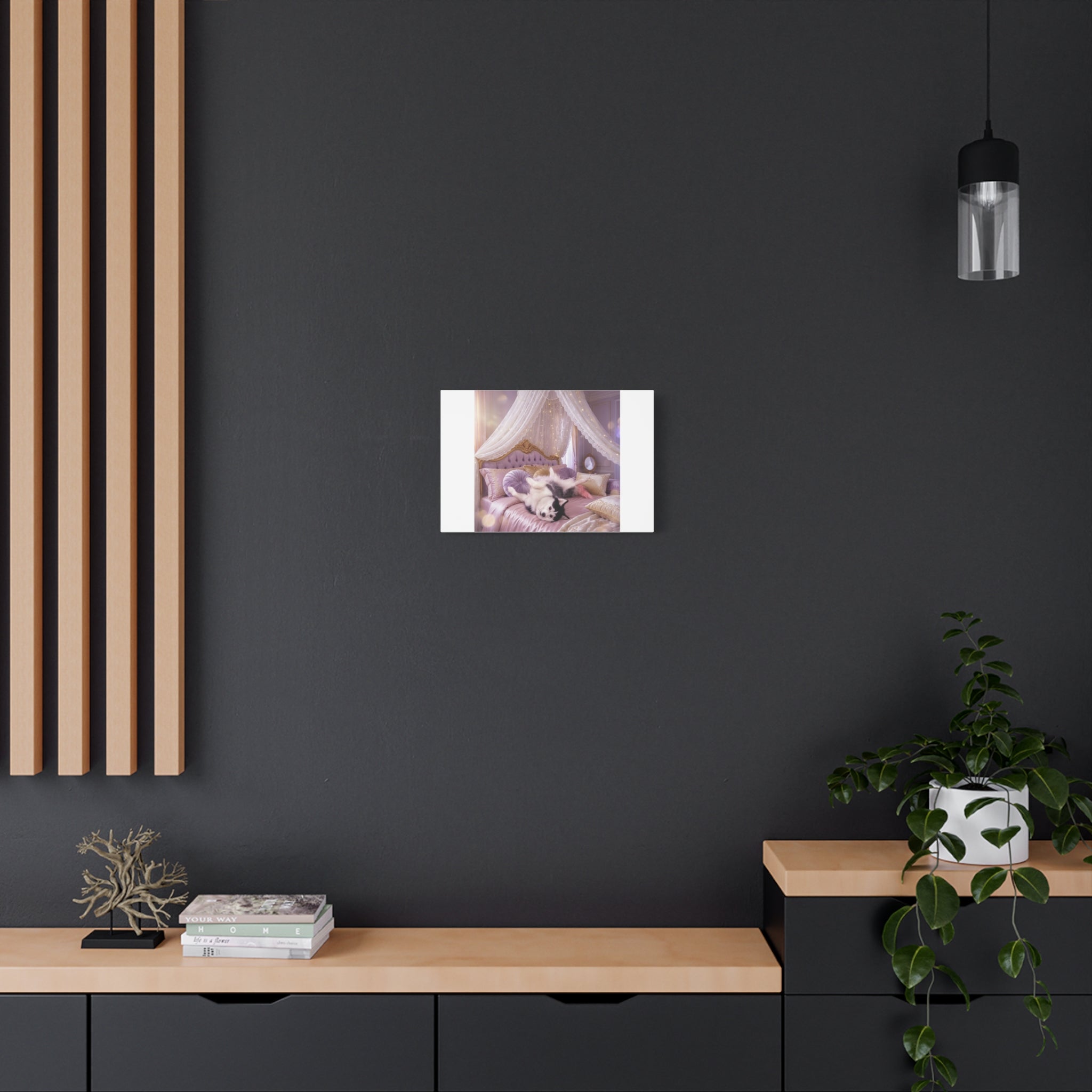 GROWING UP GIGI ROYAL NAP JUST SHOWS THE LOVELY CRAZY POMSKY AT HER BEST. — Cozy Purple Canopy Bedroom Wall Art
