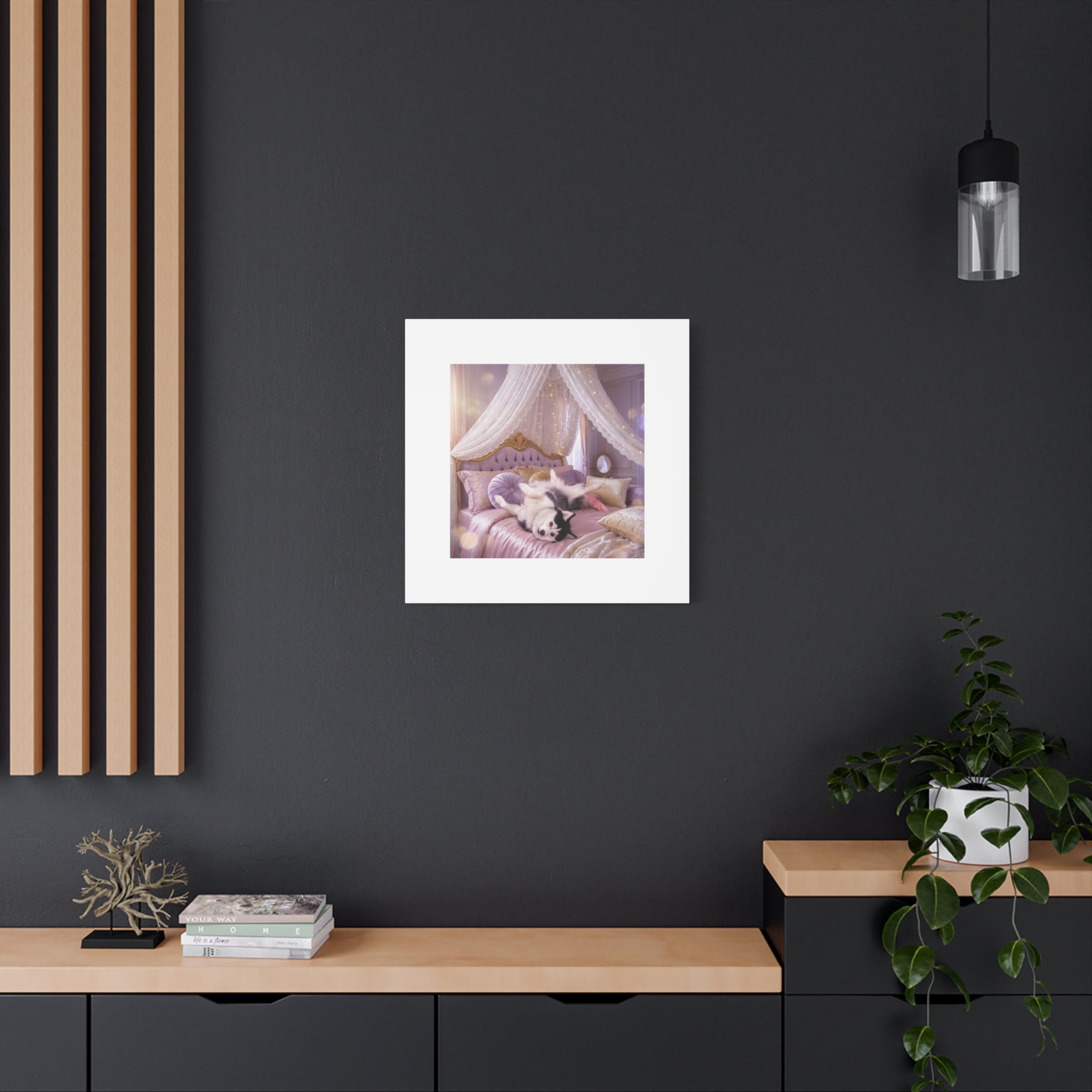 GROWING UP GIGI ROYAL NAP JUST SHOWS THE LOVELY CRAZY POMSKY AT HER BEST. — Cozy Purple Canopy Bedroom Wall Art