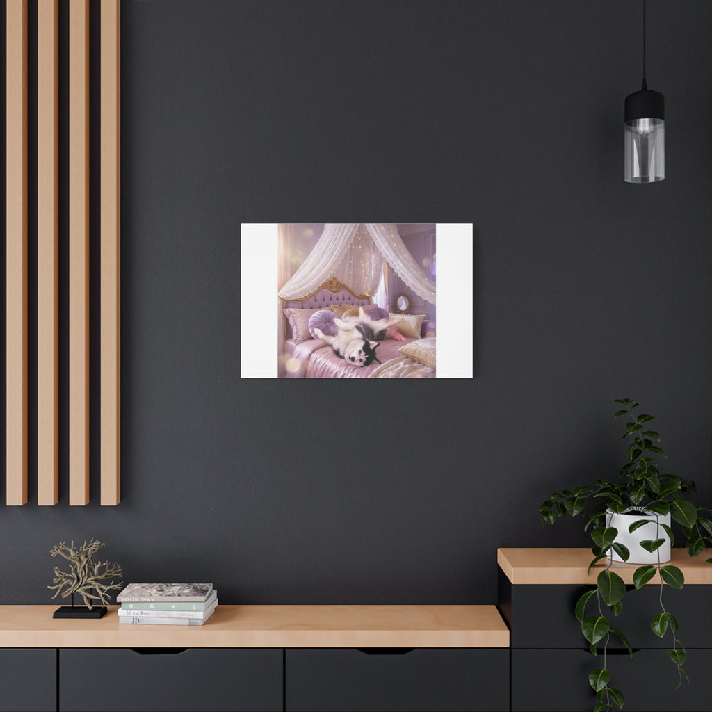 GROWING UP GIGI ROYAL NAP JUST SHOWS THE LOVELY CRAZY POMSKY AT HER BEST. — Cozy Purple Canopy Bedroom Wall Art