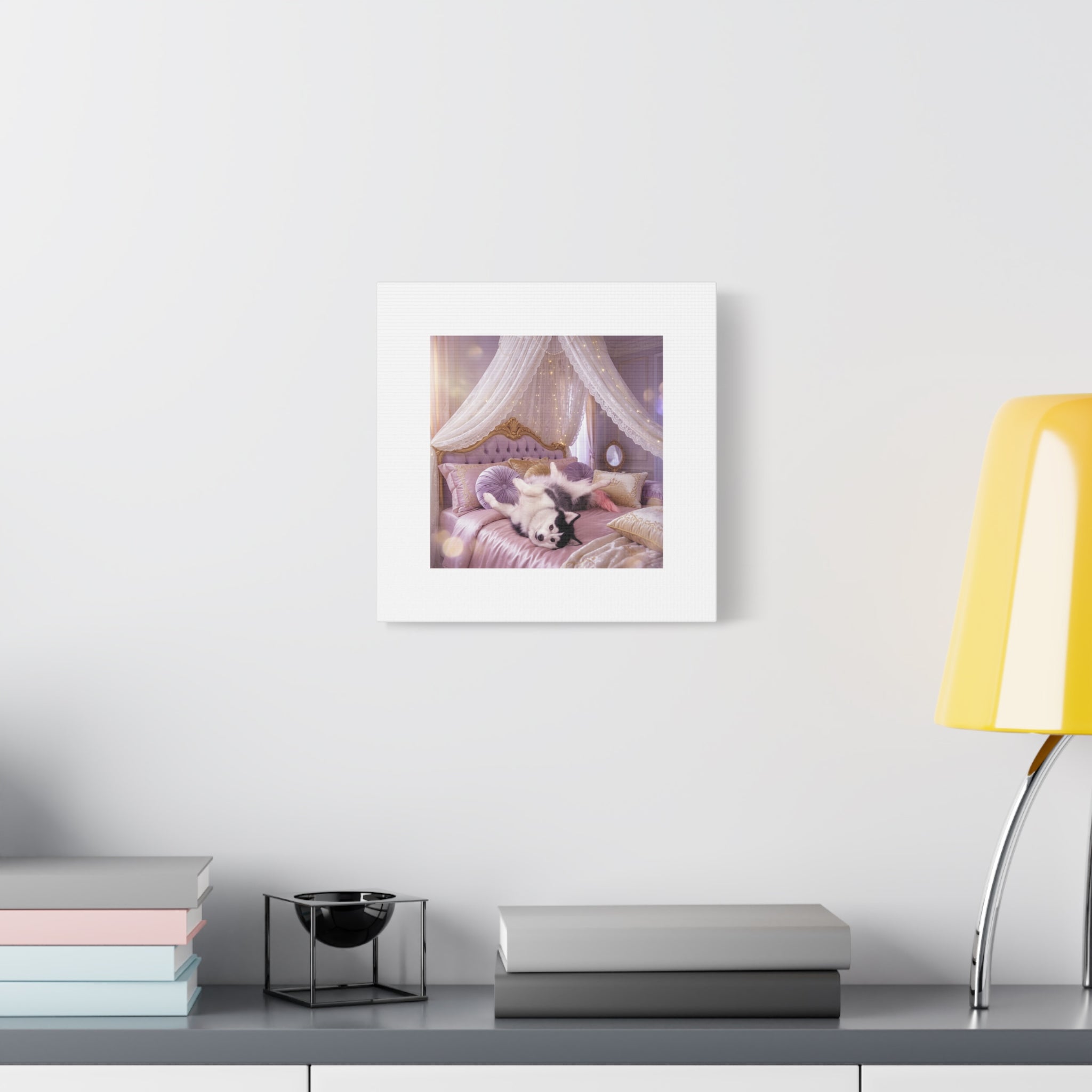 GROWING UP GIGI ROYAL NAP JUST SHOWS THE LOVELY CRAZY POMSKY AT HER BEST. — Cozy Purple Canopy Bedroom Wall Art