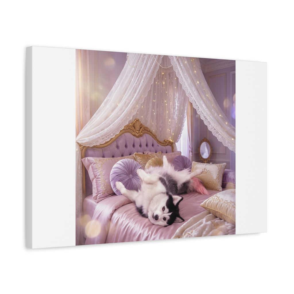 GROWING UP GIGI ROYAL NAP JUST SHOWS THE LOVELY CRAZY POMSKY AT HER BEST. — Cozy Purple Canopy Bedroom Wall Art