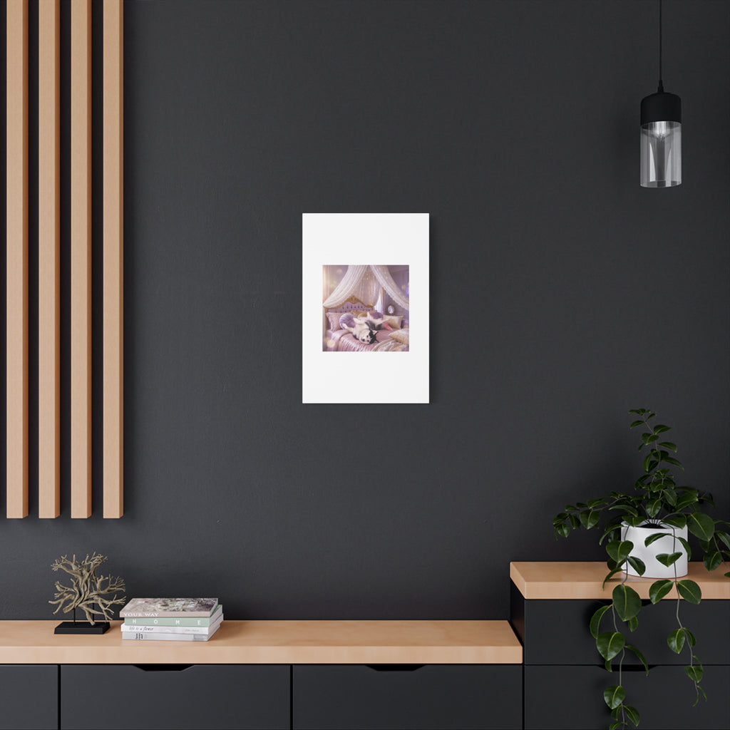 GROWING UP GIGI ROYAL NAP JUST SHOWS THE LOVELY CRAZY POMSKY AT HER BEST. — Cozy Purple Canopy Bedroom Wall Art