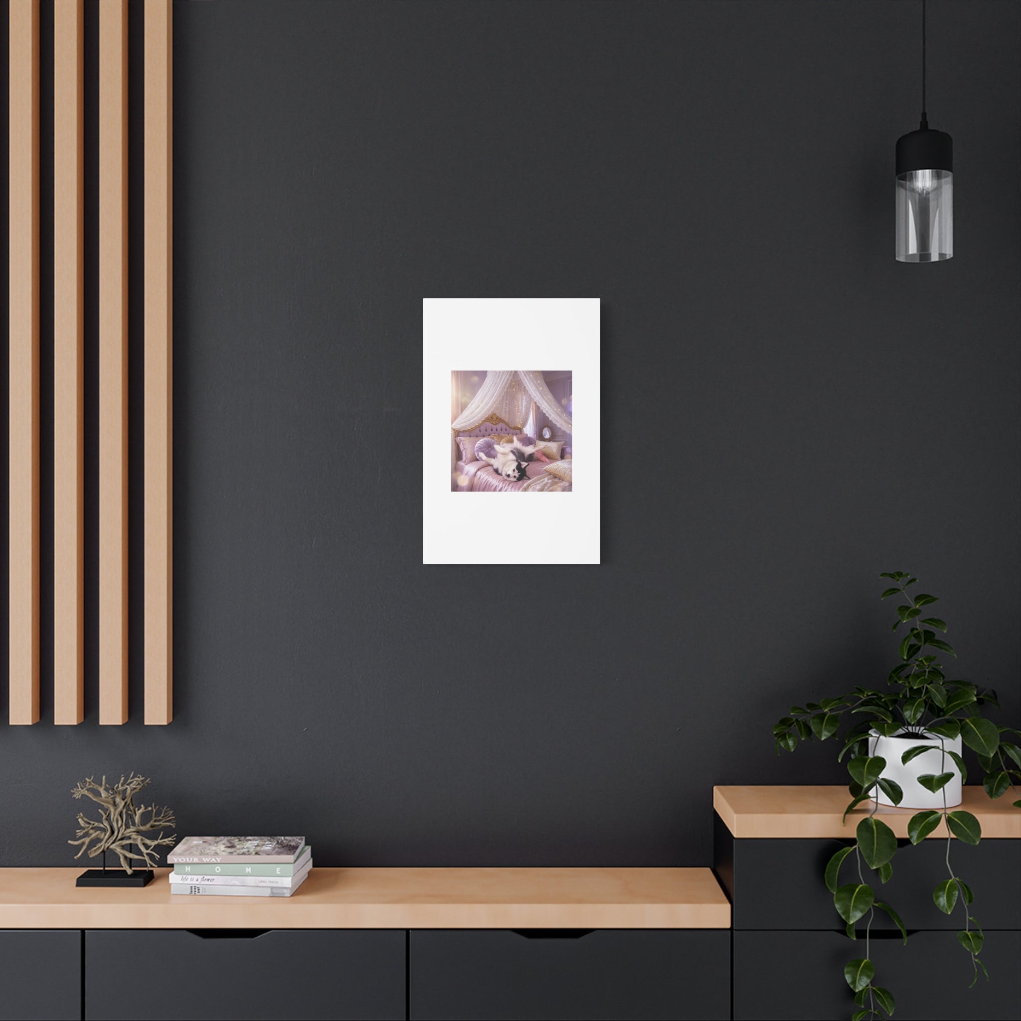 GROWING UP GIGI ROYAL NAP JUST SHOWS THE LOVELY CRAZY POMSKY AT HER BEST. — Cozy Purple Canopy Bedroom Wall Art