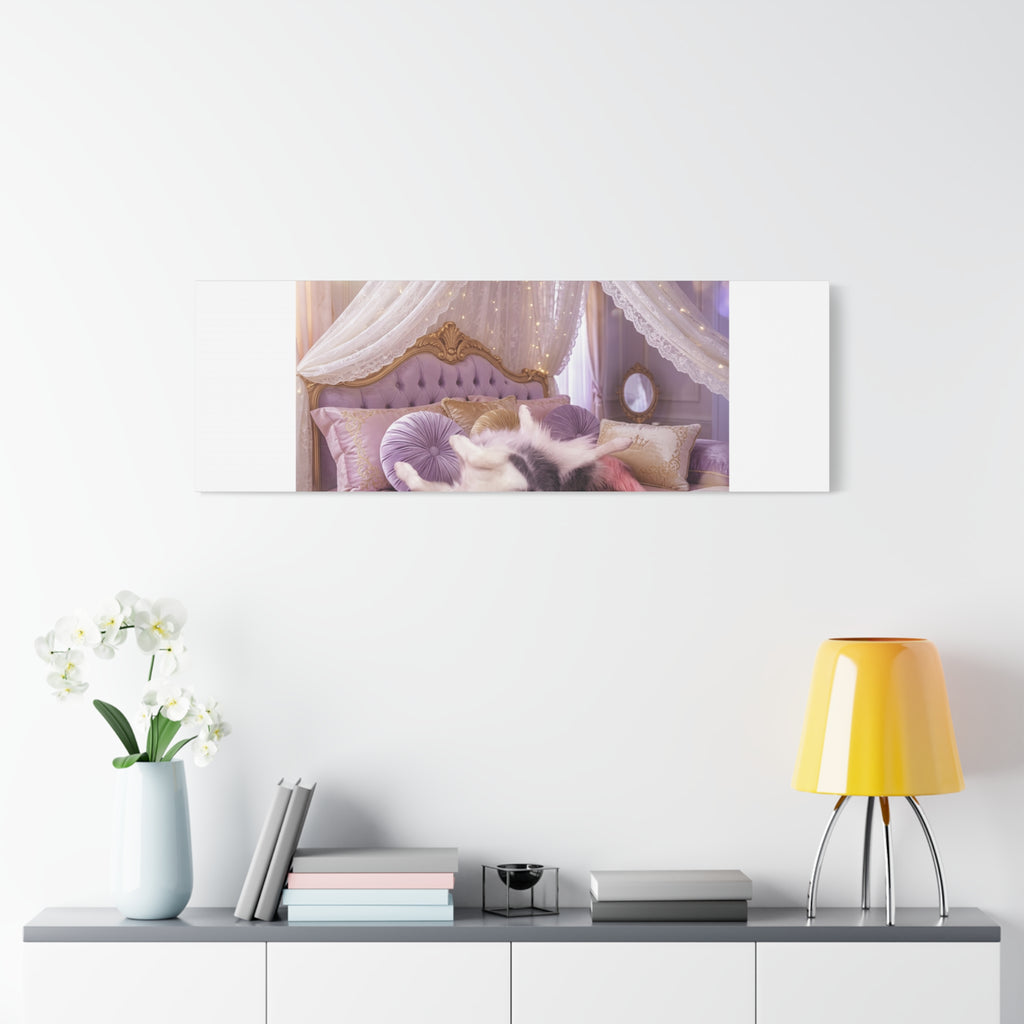 GROWING UP GIGI ROYAL NAP JUST SHOWS THE LOVELY CRAZY POMSKY AT HER BEST. — Cozy Purple Canopy Bedroom Wall Art