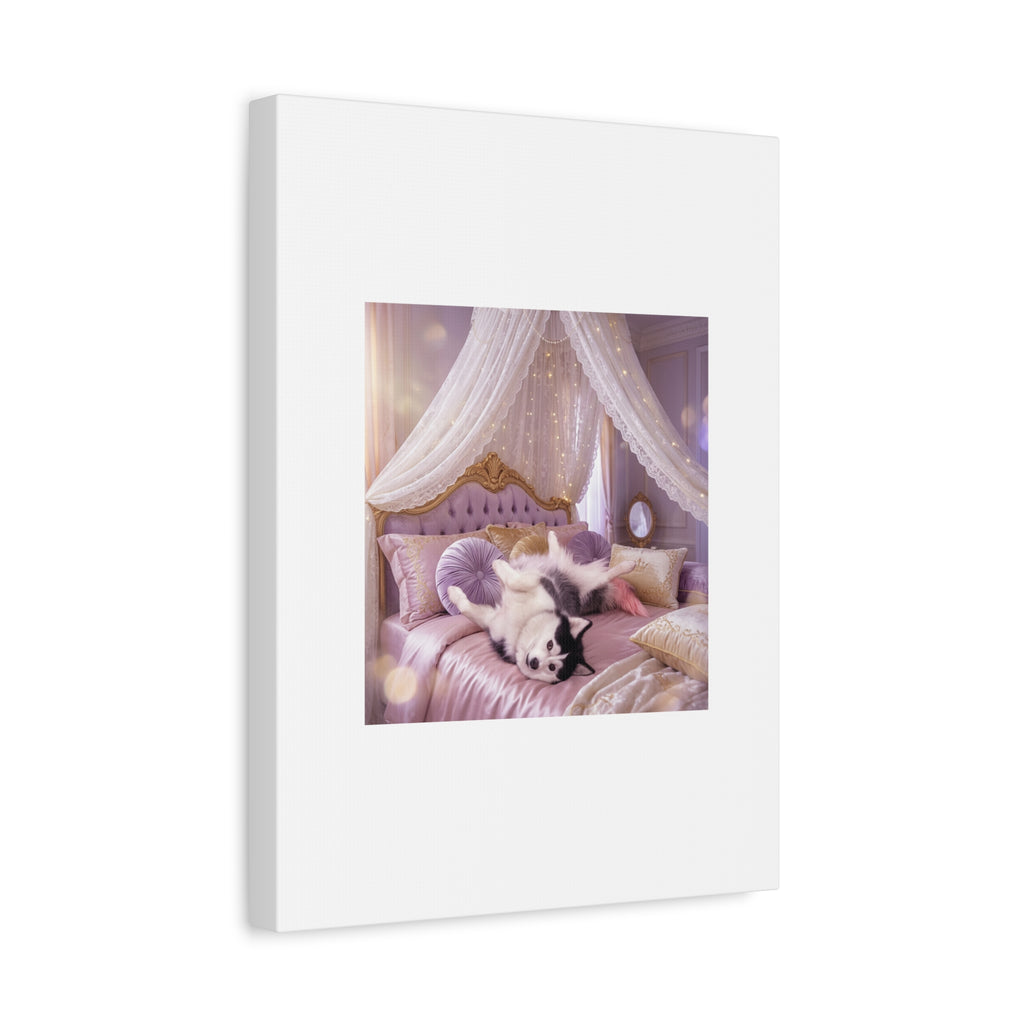 GROWING UP GIGI ROYAL NAP JUST SHOWS THE LOVELY CRAZY POMSKY AT HER BEST. — Cozy Purple Canopy Bedroom Wall Art