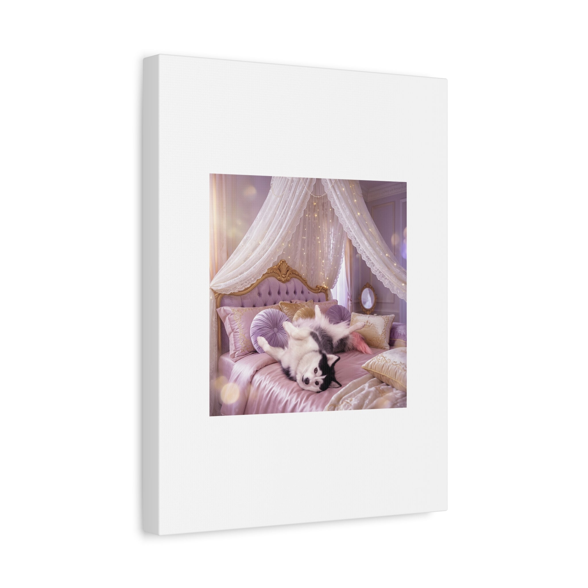 GROWING UP GIGI ROYAL NAP JUST SHOWS THE LOVELY CRAZY POMSKY AT HER BEST. — Cozy Purple Canopy Bedroom Wall Art