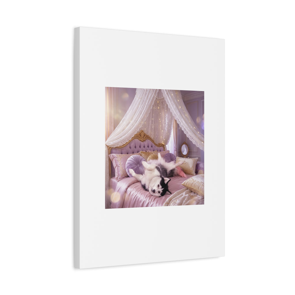 GROWING UP GIGI ROYAL NAP JUST SHOWS THE LOVELY CRAZY POMSKY AT HER BEST. — Cozy Purple Canopy Bedroom Wall Art