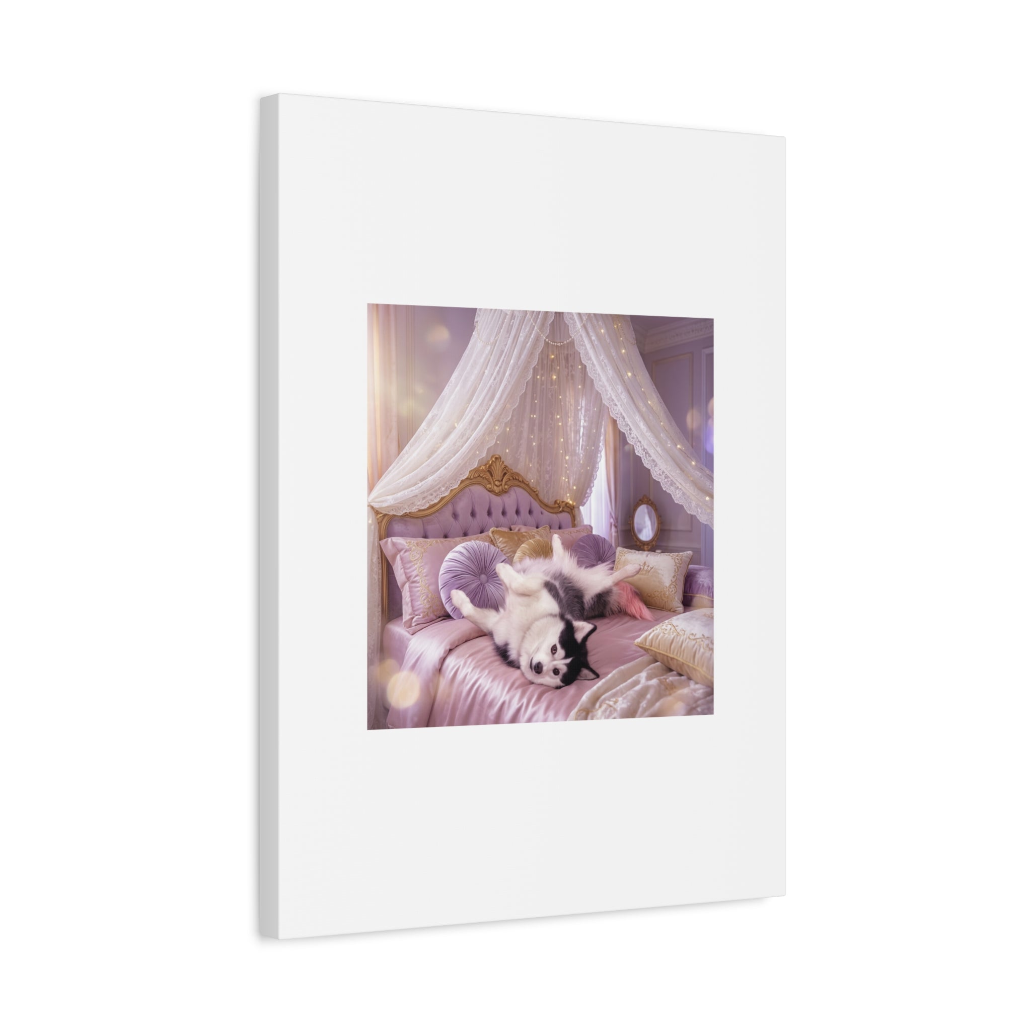GROWING UP GIGI ROYAL NAP JUST SHOWS THE LOVELY CRAZY POMSKY AT HER BEST. — Cozy Purple Canopy Bedroom Wall Art