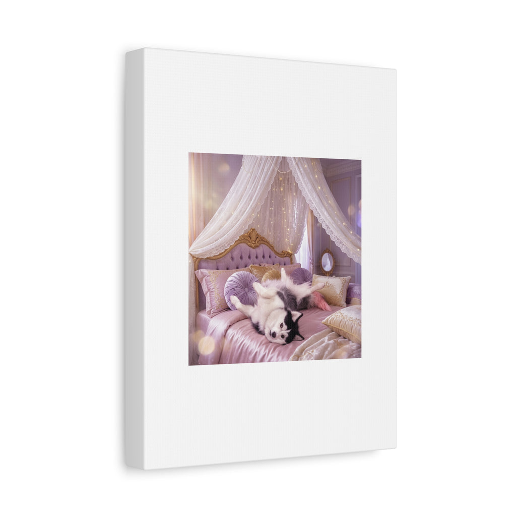 GROWING UP GIGI ROYAL NAP JUST SHOWS THE LOVELY CRAZY POMSKY AT HER BEST. — Cozy Purple Canopy Bedroom Wall Art
