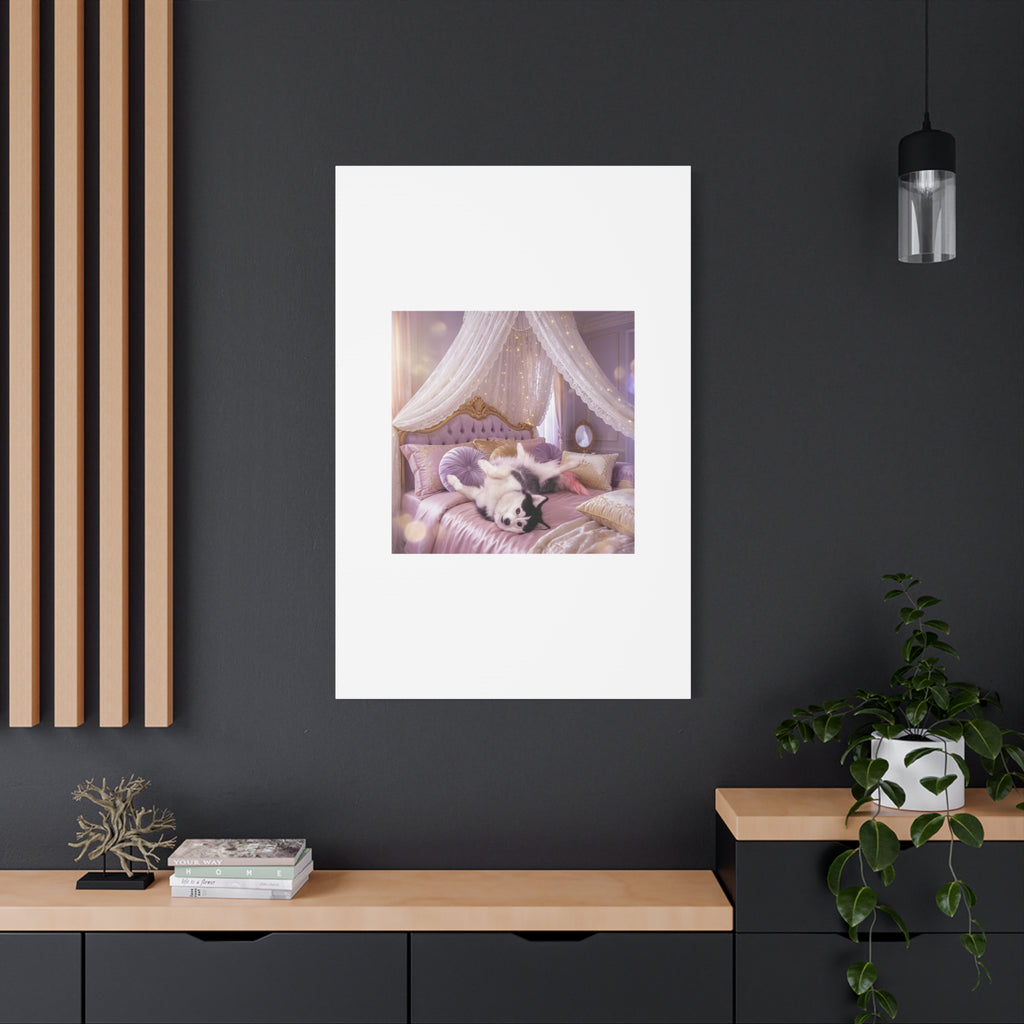 GROWING UP GIGI ROYAL NAP JUST SHOWS THE LOVELY CRAZY POMSKY AT HER BEST. — Cozy Purple Canopy Bedroom Wall Art