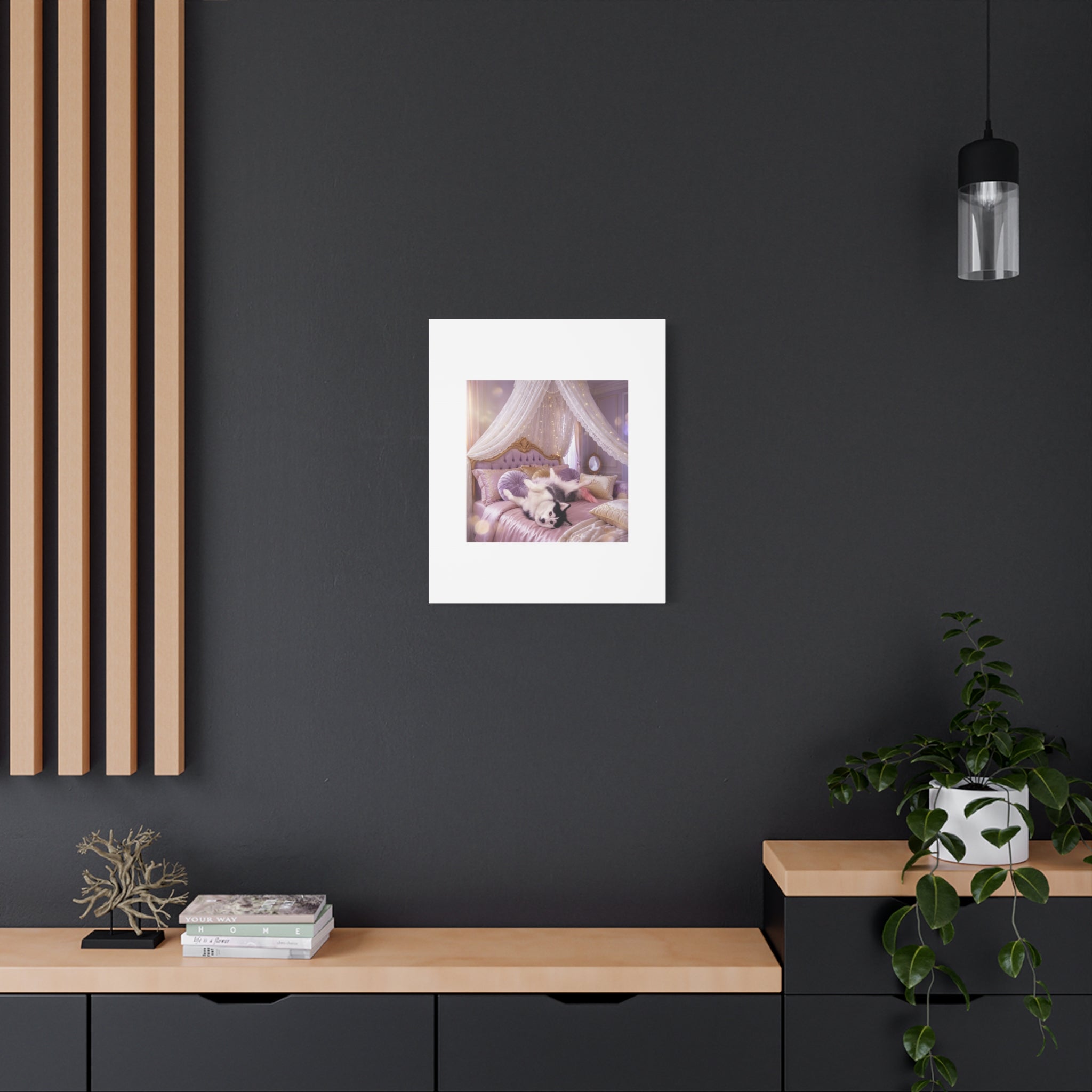 GROWING UP GIGI ROYAL NAP JUST SHOWS THE LOVELY CRAZY POMSKY AT HER BEST. — Cozy Purple Canopy Bedroom Wall Art