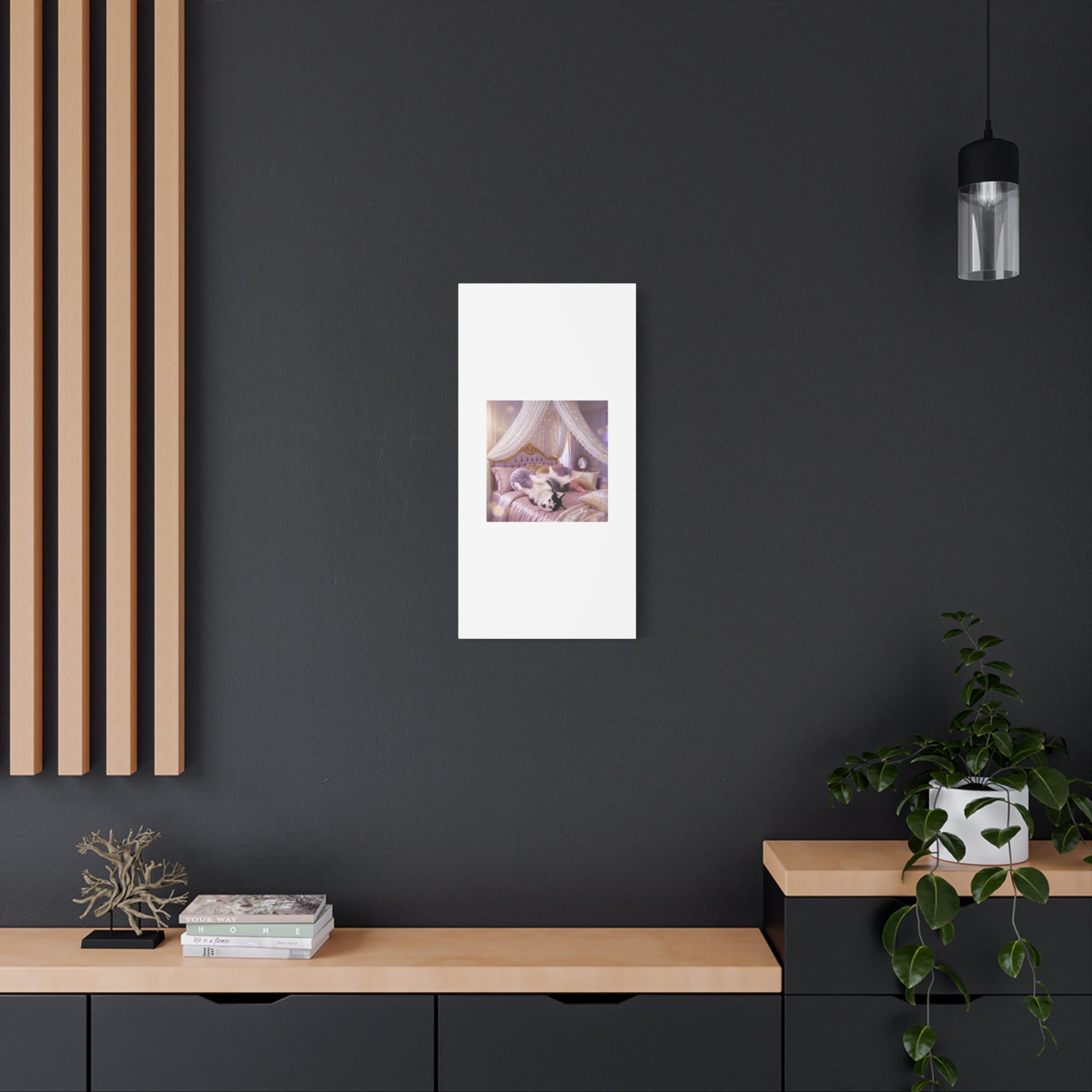 GROWING UP GIGI ROYAL NAP JUST SHOWS THE LOVELY CRAZY POMSKY AT HER BEST. — Cozy Purple Canopy Bedroom Wall Art
