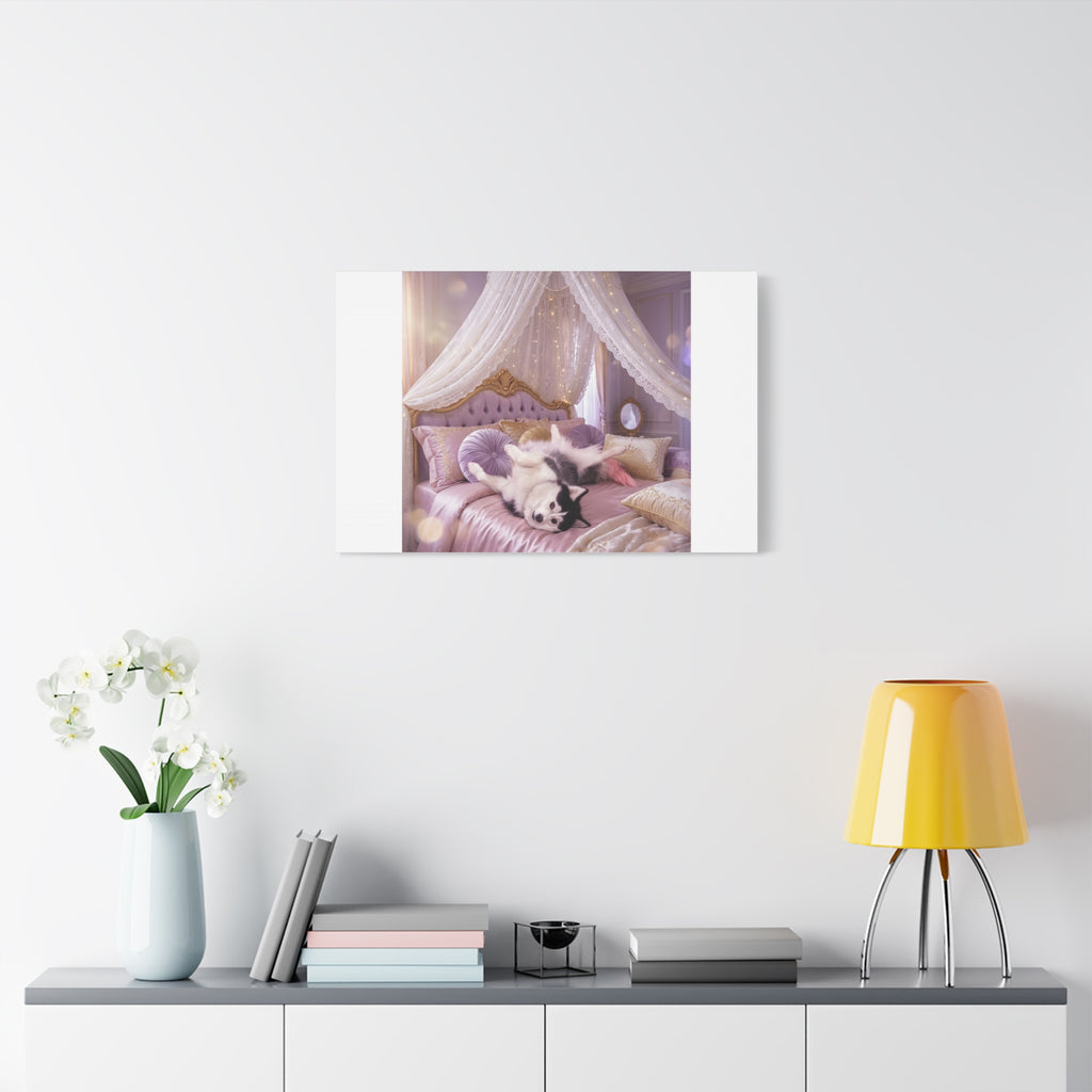 GROWING UP GIGI ROYAL NAP JUST SHOWS THE LOVELY CRAZY POMSKY AT HER BEST. — Cozy Purple Canopy Bedroom Wall Art