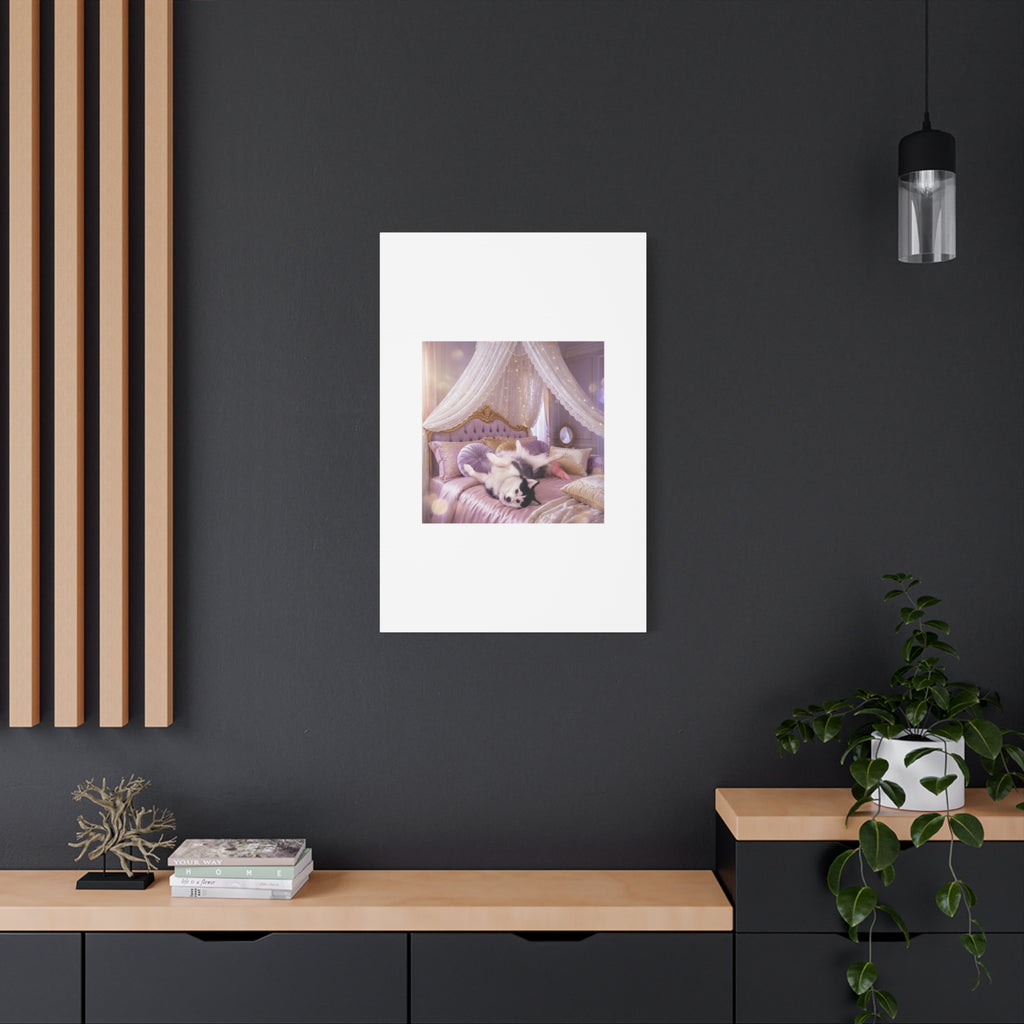 GROWING UP GIGI ROYAL NAP JUST SHOWS THE LOVELY CRAZY POMSKY AT HER BEST. — Cozy Purple Canopy Bedroom Wall Art