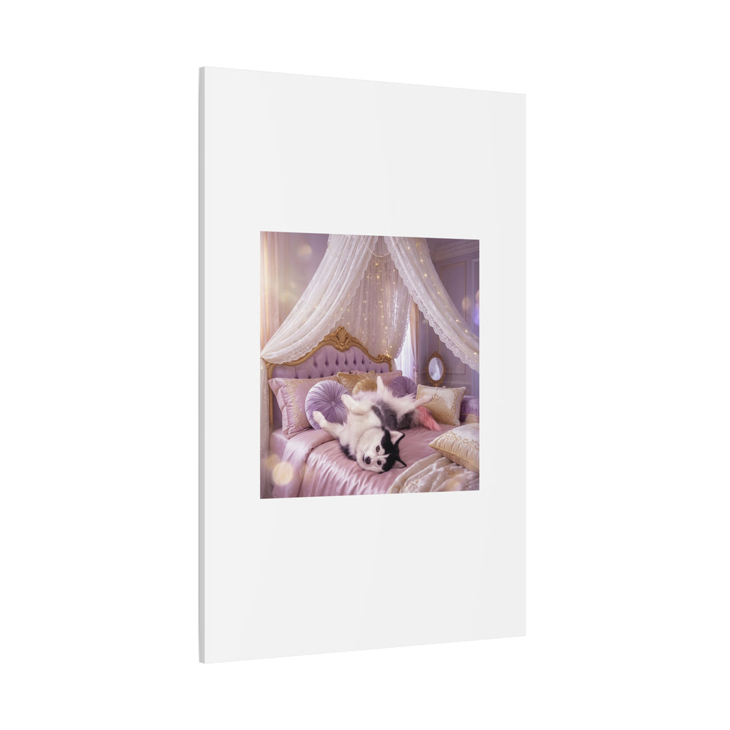 GROWING UP GIGI ROYAL NAP JUST SHOWS THE LOVELY CRAZY POMSKY AT HER BEST. — Cozy Purple Canopy Bedroom Wall Art