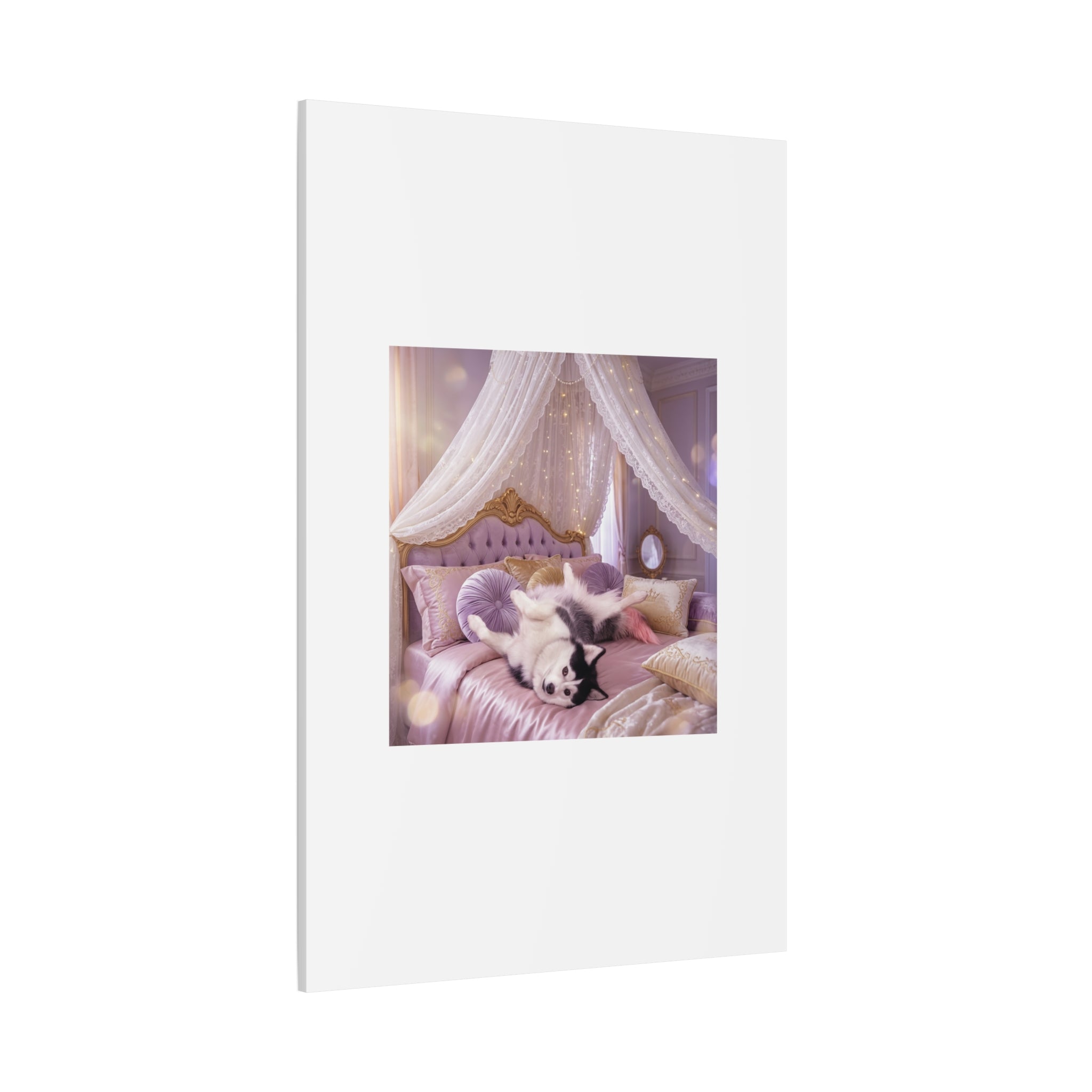 GROWING UP GIGI ROYAL NAP JUST SHOWS THE LOVELY CRAZY POMSKY AT HER BEST. — Cozy Purple Canopy Bedroom Wall Art