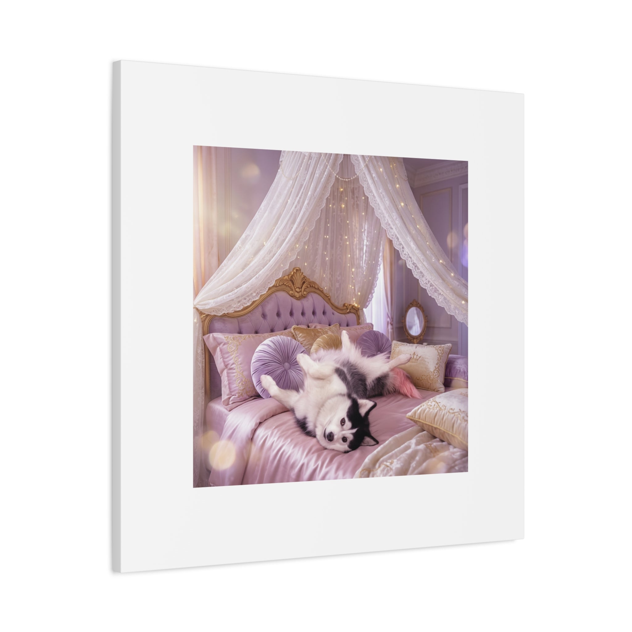 GROWING UP GIGI ROYAL NAP JUST SHOWS THE LOVELY CRAZY POMSKY AT HER BEST. — Cozy Purple Canopy Bedroom Wall Art
