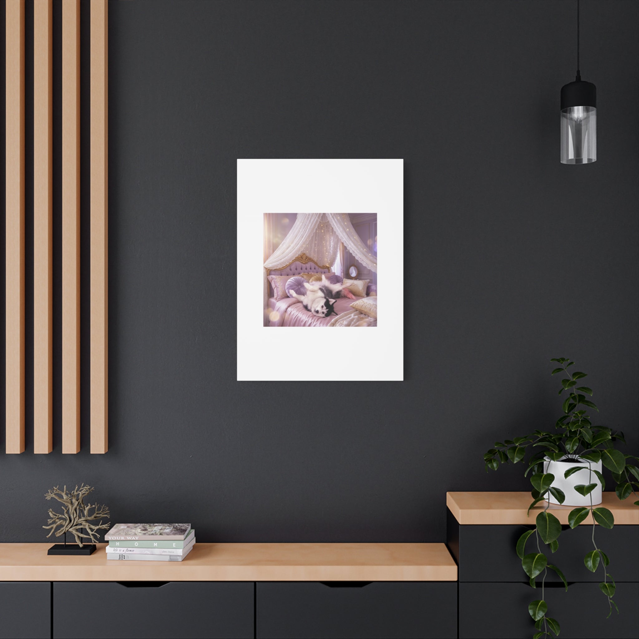 GROWING UP GIGI ROYAL NAP JUST SHOWS THE LOVELY CRAZY POMSKY AT HER BEST. — Cozy Purple Canopy Bedroom Wall Art