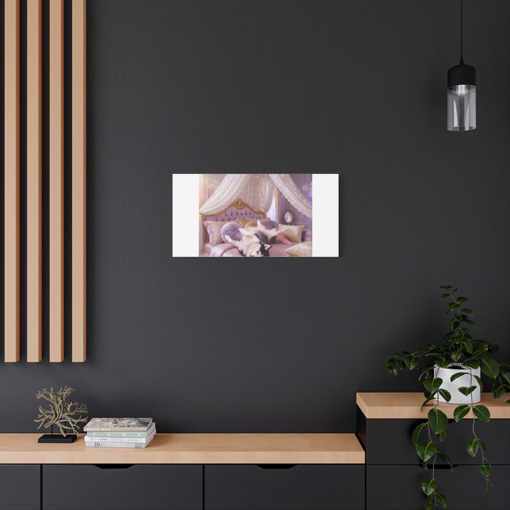 GROWING UP GIGI ROYAL NAP JUST SHOWS THE LOVELY CRAZY POMSKY AT HER BEST. — Cozy Purple Canopy Bedroom Wall Art