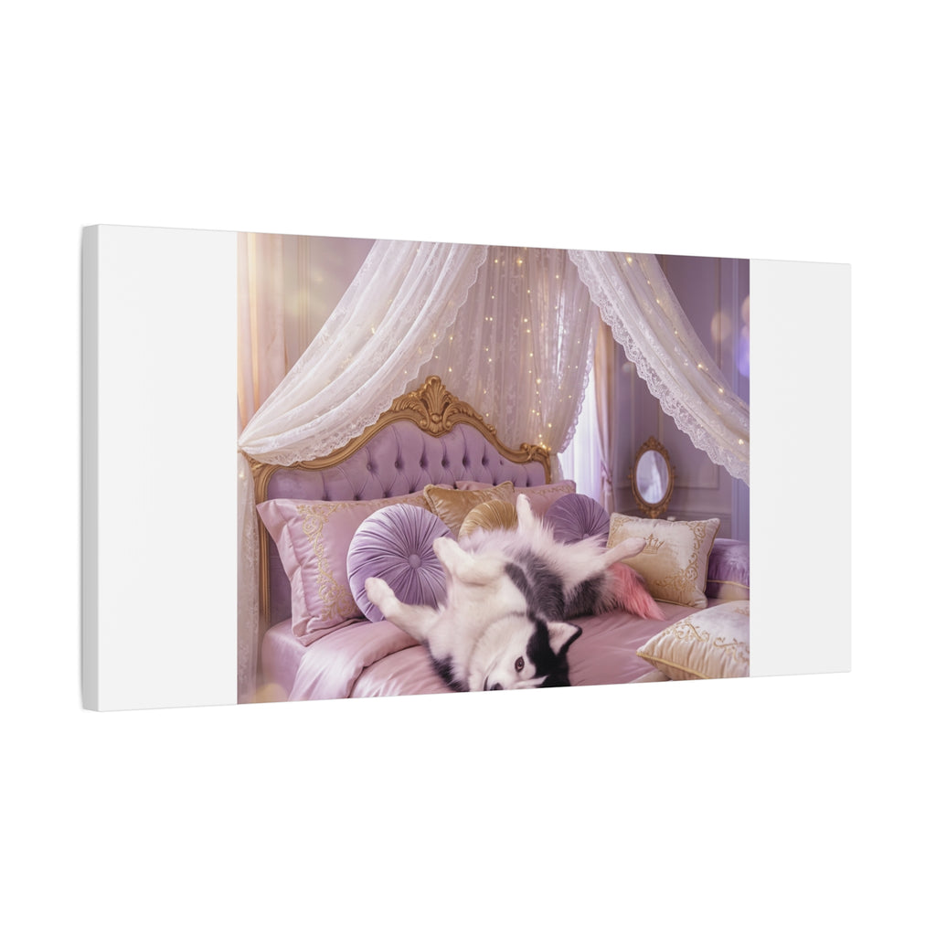 GROWING UP GIGI ROYAL NAP JUST SHOWS THE LOVELY CRAZY POMSKY AT HER BEST. — Cozy Purple Canopy Bedroom Wall Art