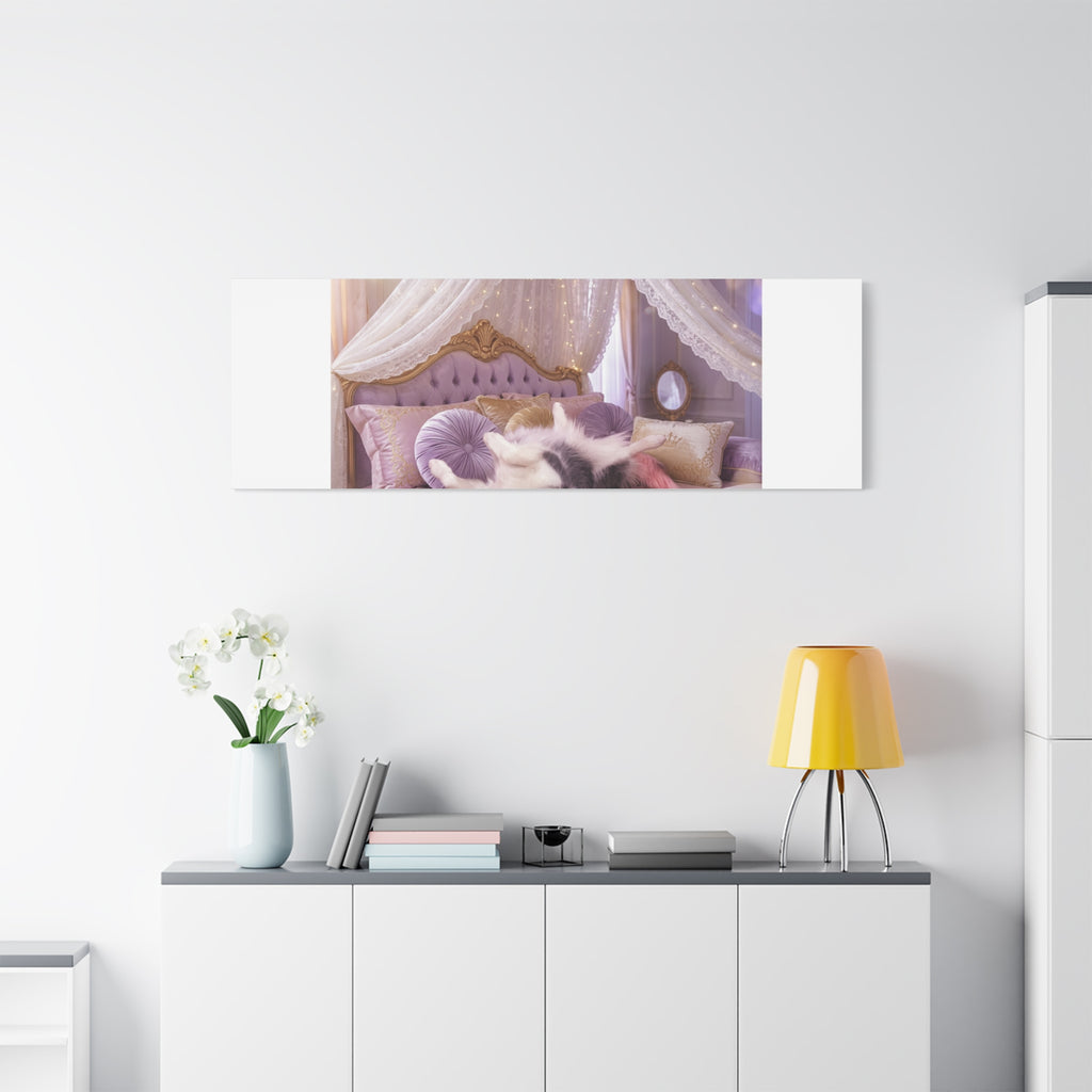 GROWING UP GIGI ROYAL NAP JUST SHOWS THE LOVELY CRAZY POMSKY AT HER BEST. — Cozy Purple Canopy Bedroom Wall Art