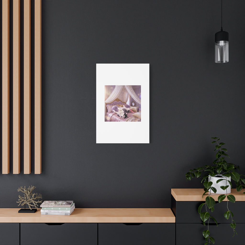 GROWING UP GIGI ROYAL NAP JUST SHOWS THE LOVELY CRAZY POMSKY AT HER BEST. — Cozy Purple Canopy Bedroom Wall Art