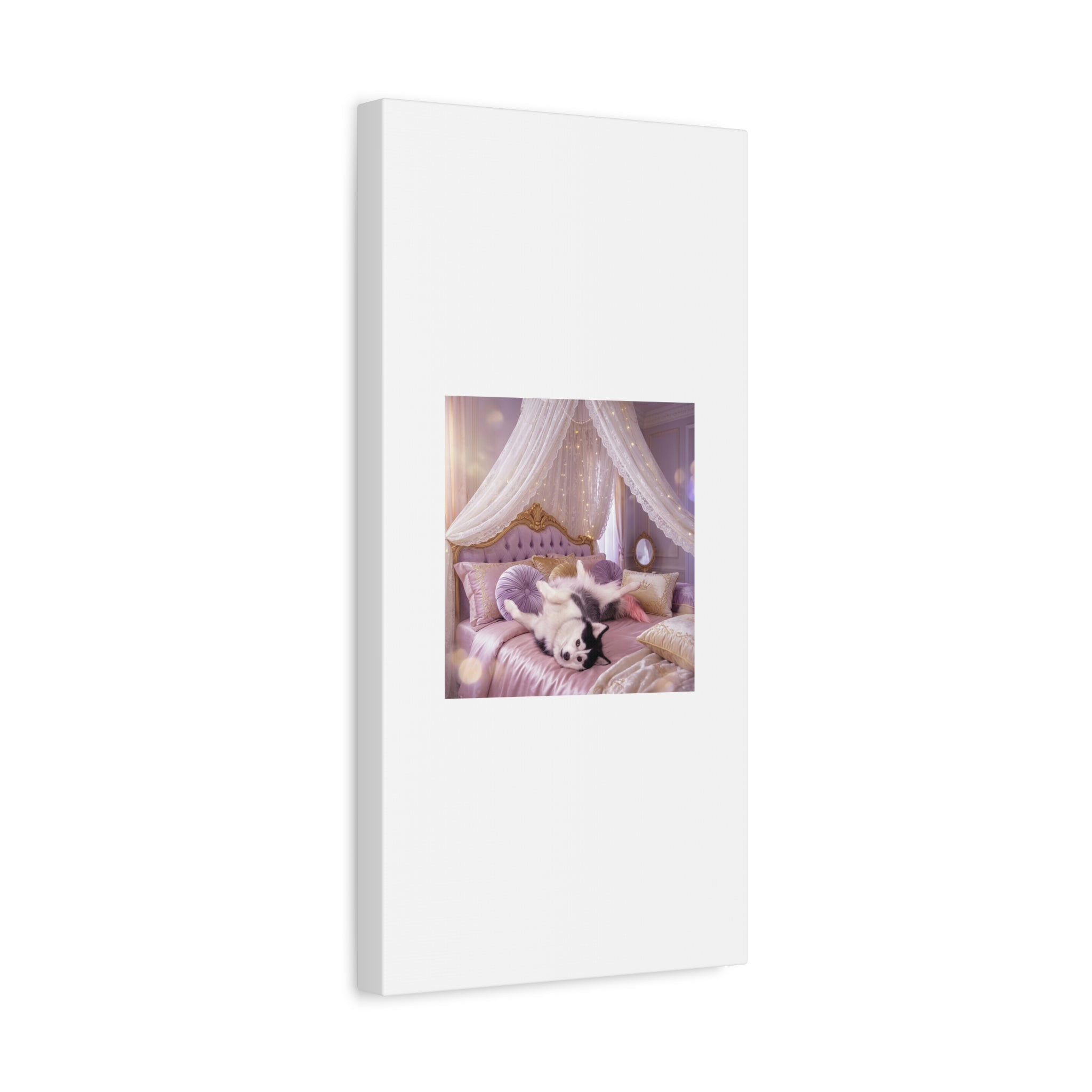 GROWING UP GIGI ROYAL NAP JUST SHOWS THE LOVELY CRAZY POMSKY AT HER BEST. — Cozy Purple Canopy Bedroom Wall Art