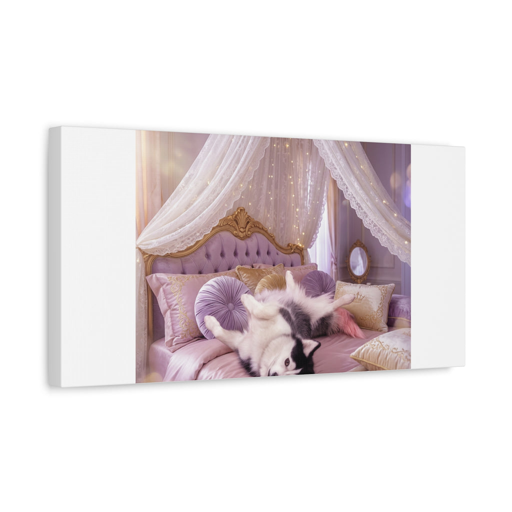 GROWING UP GIGI ROYAL NAP JUST SHOWS THE LOVELY CRAZY POMSKY AT HER BEST. — Cozy Purple Canopy Bedroom Wall Art