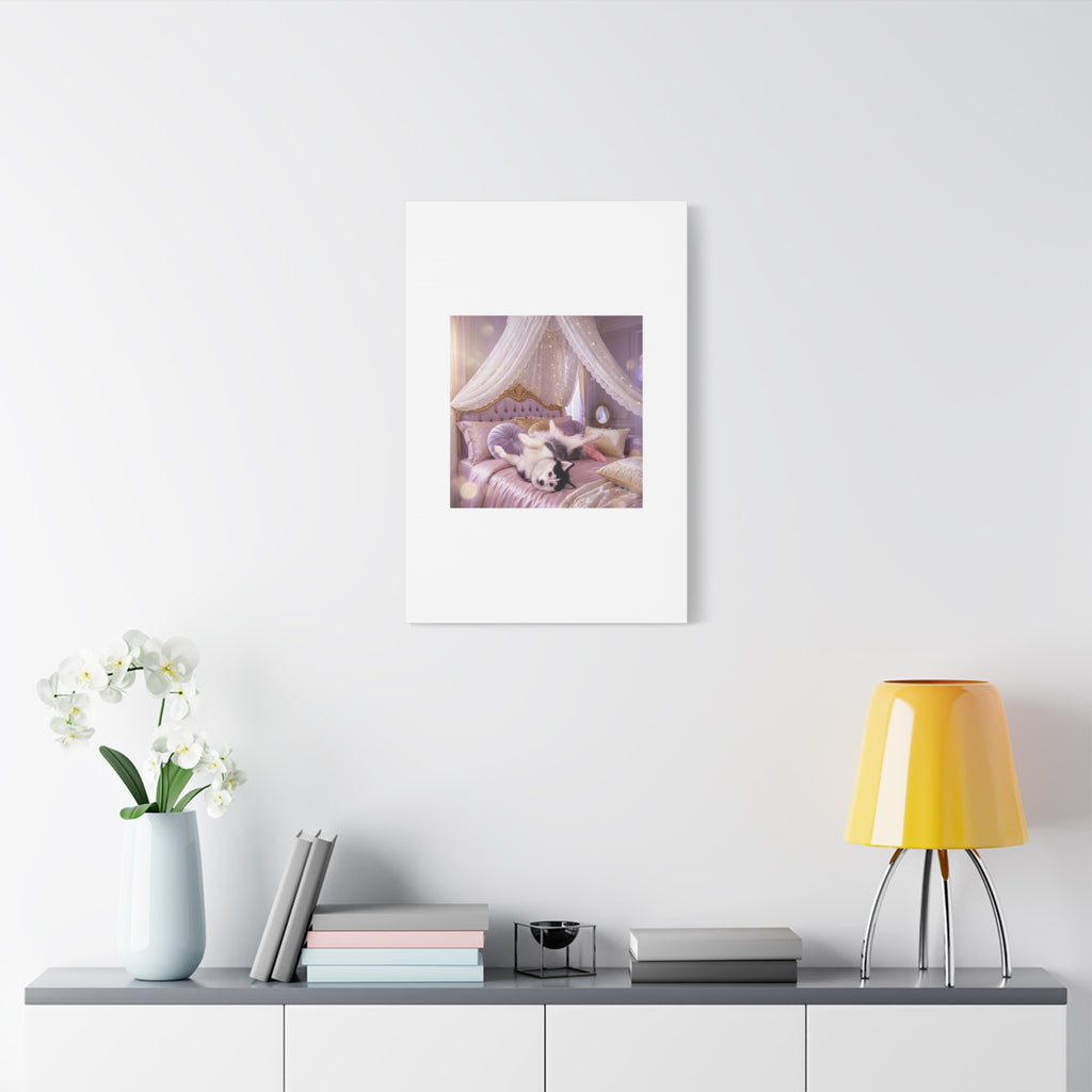 GROWING UP GIGI ROYAL NAP JUST SHOWS THE LOVELY CRAZY POMSKY AT HER BEST. — Cozy Purple Canopy Bedroom Wall Art