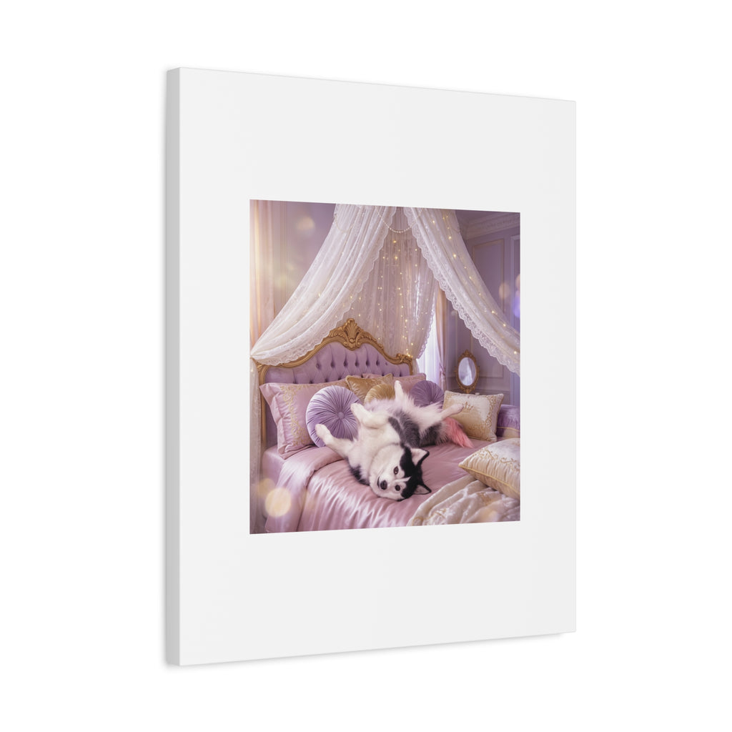 GROWING UP GIGI ROYAL NAP JUST SHOWS THE LOVELY CRAZY POMSKY AT HER BEST. — Cozy Purple Canopy Bedroom Wall Art