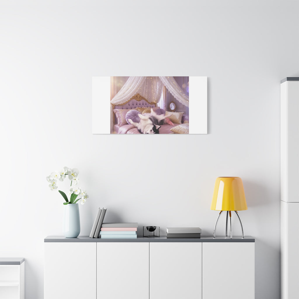 GROWING UP GIGI ROYAL NAP JUST SHOWS THE LOVELY CRAZY POMSKY AT HER BEST. — Cozy Purple Canopy Bedroom Wall Art