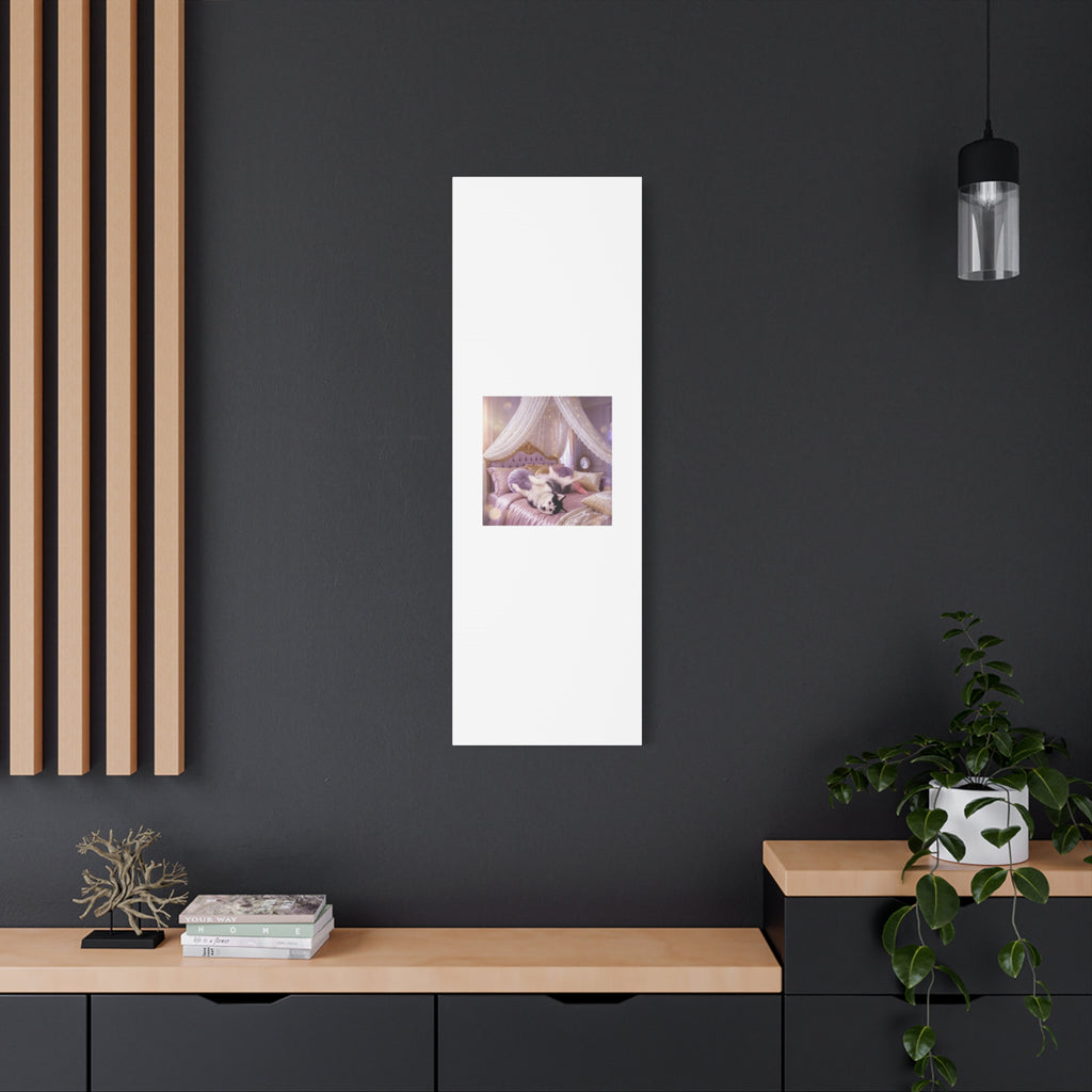 GROWING UP GIGI ROYAL NAP JUST SHOWS THE LOVELY CRAZY POMSKY AT HER BEST. — Cozy Purple Canopy Bedroom Wall Art