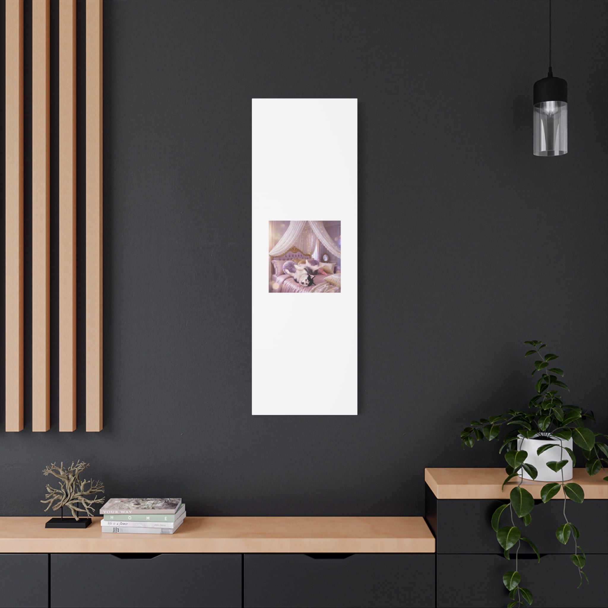 GROWING UP GIGI ROYAL NAP JUST SHOWS THE LOVELY CRAZY POMSKY AT HER BEST. — Cozy Purple Canopy Bedroom Wall Art
