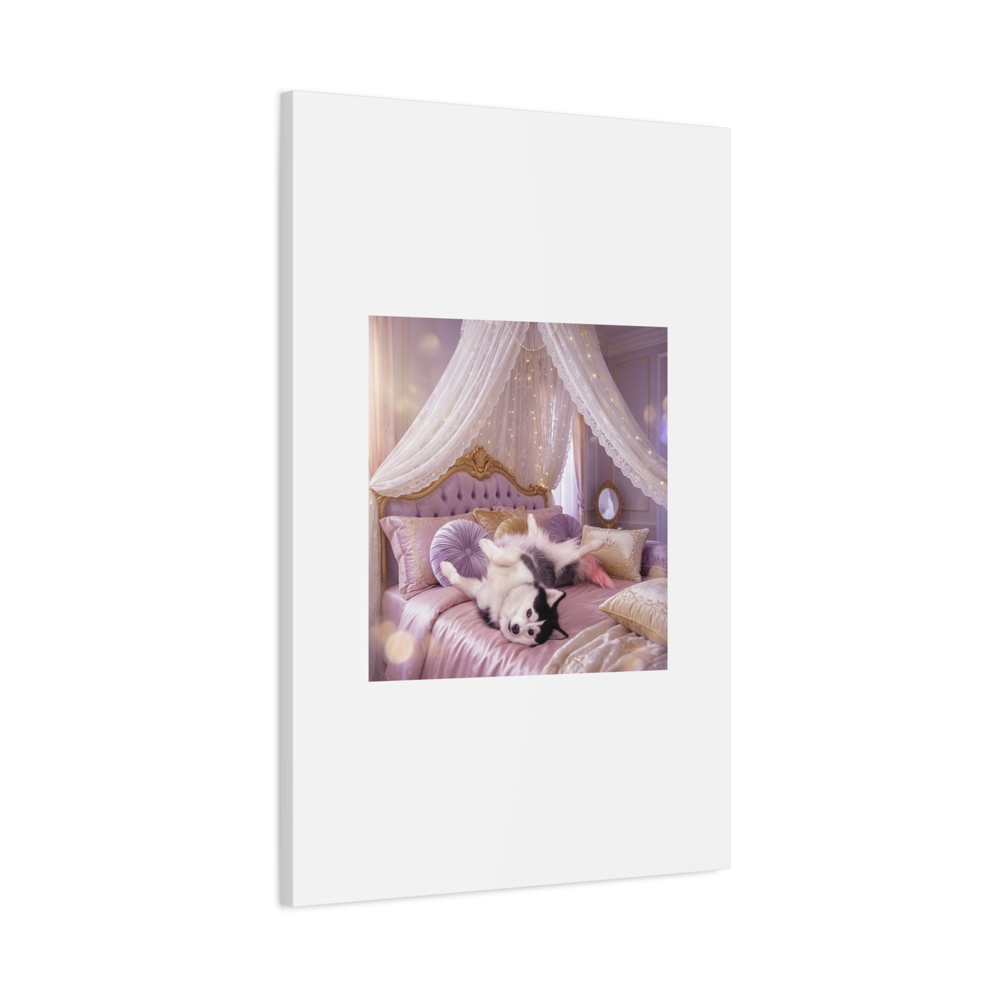GROWING UP GIGI ROYAL NAP JUST SHOWS THE LOVELY CRAZY POMSKY AT HER BEST. — Cozy Purple Canopy Bedroom Wall Art