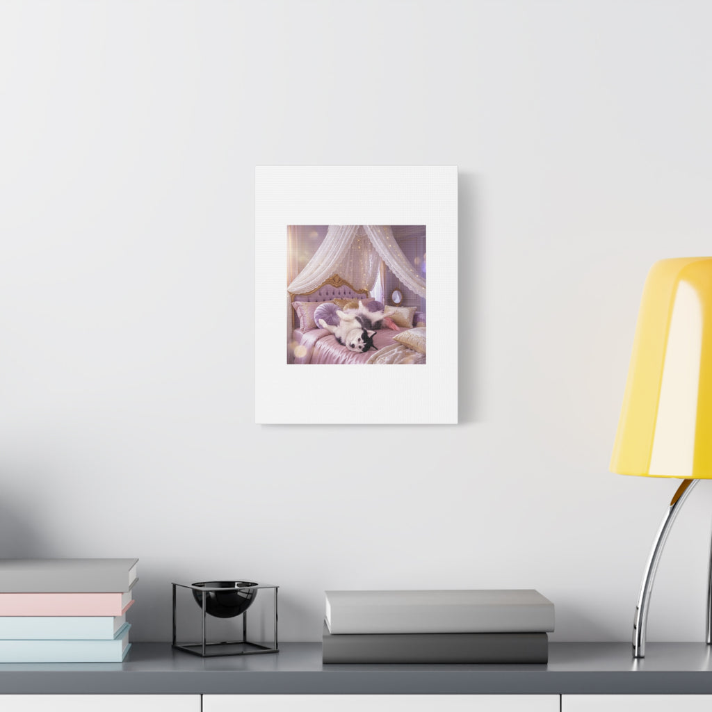 GROWING UP GIGI ROYAL NAP JUST SHOWS THE LOVELY CRAZY POMSKY AT HER BEST. — Cozy Purple Canopy Bedroom Wall Art