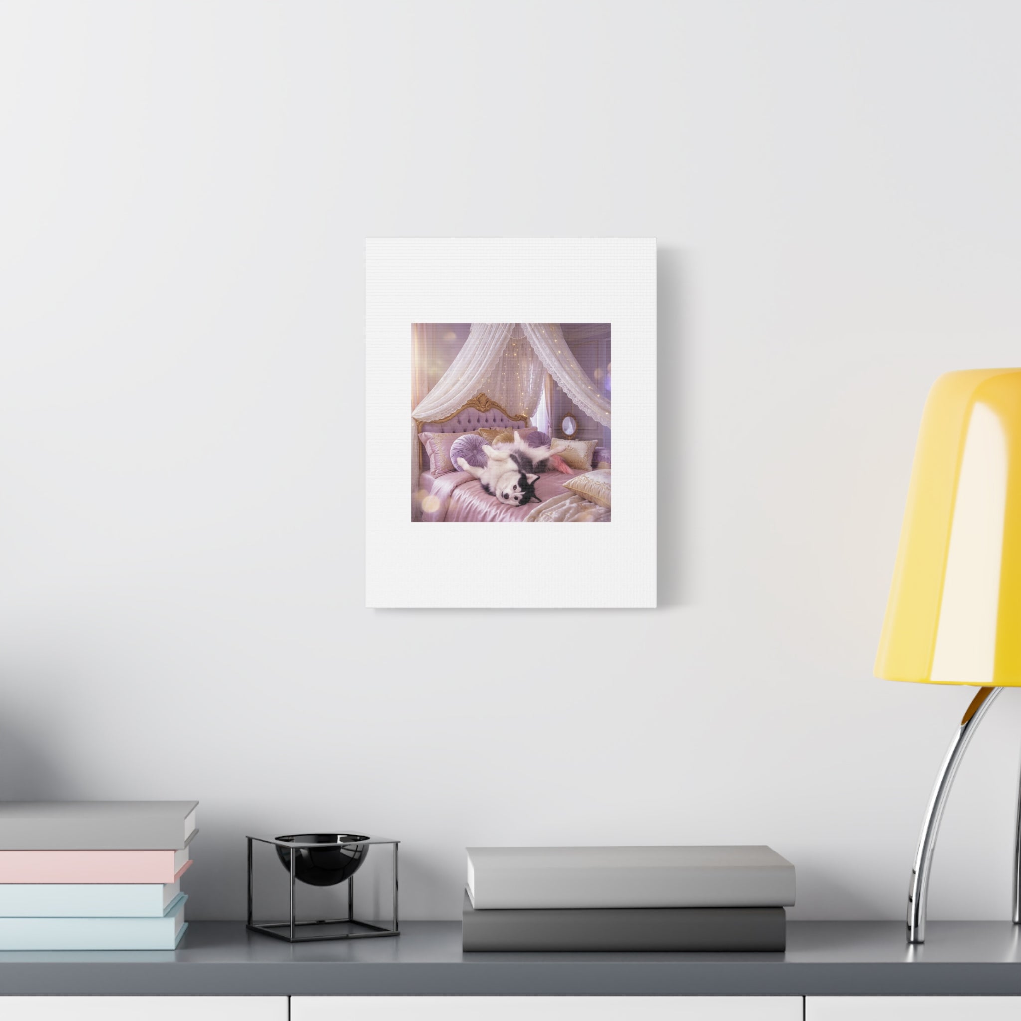 GROWING UP GIGI ROYAL NAP JUST SHOWS THE LOVELY CRAZY POMSKY AT HER BEST. — Cozy Purple Canopy Bedroom Wall Art