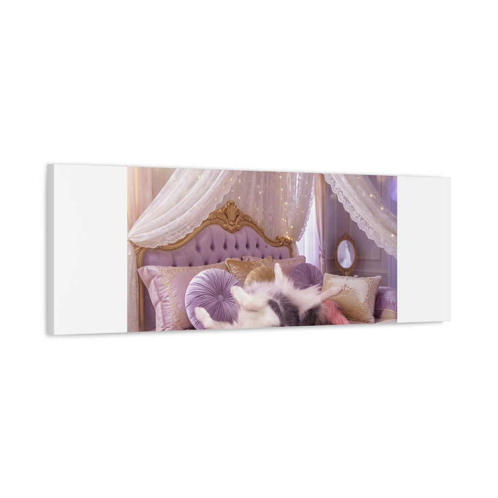 GROWING UP GIGI ROYAL NAP JUST SHOWS THE LOVELY CRAZY POMSKY AT HER BEST. — Cozy Purple Canopy Bedroom Wall Art