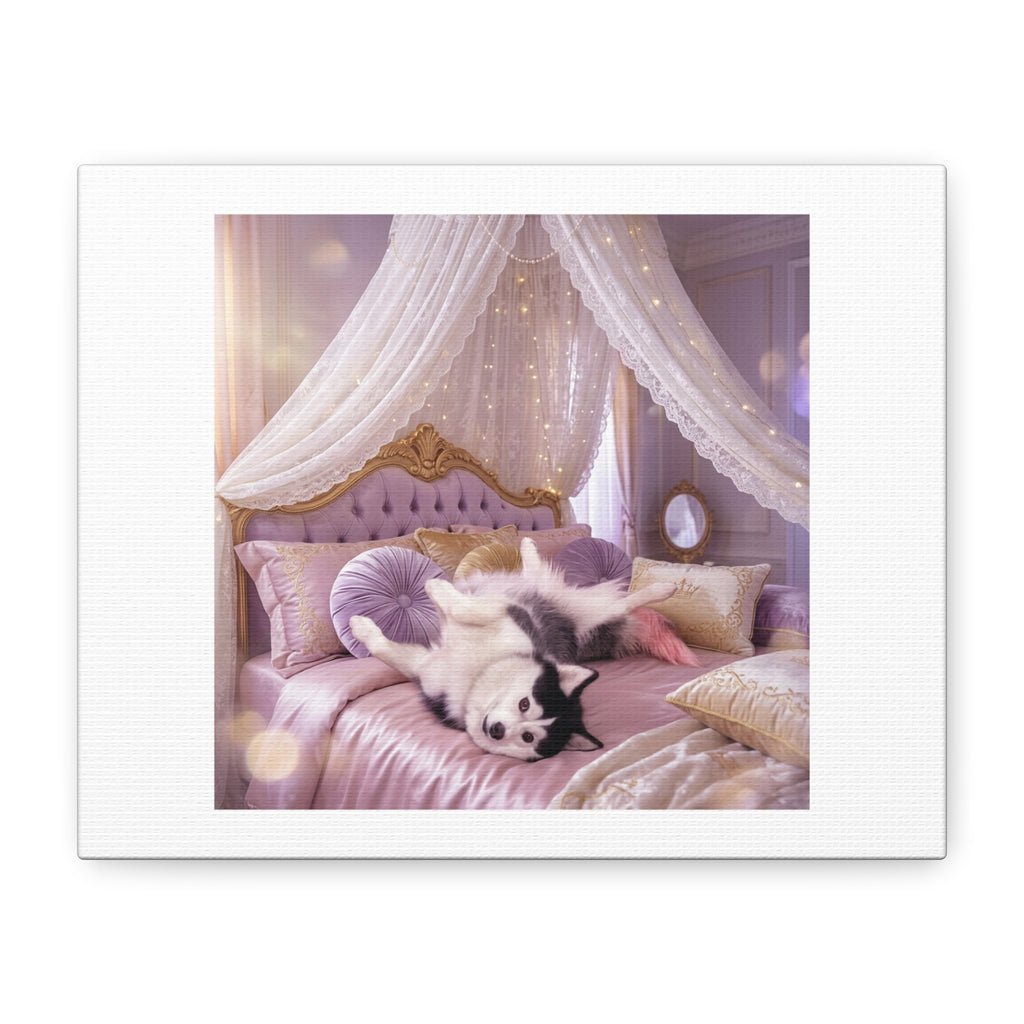 GROWING UP GIGI ROYAL NAP JUST SHOWS THE LOVELY CRAZY POMSKY AT HER BEST. — Cozy Purple Canopy Bedroom Wall Art