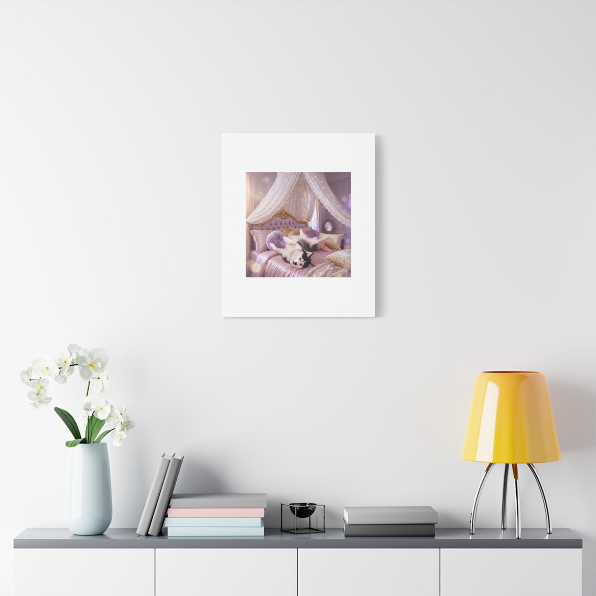 GROWING UP GIGI ROYAL NAP JUST SHOWS THE LOVELY CRAZY POMSKY AT HER BEST. — Cozy Purple Canopy Bedroom Wall Art