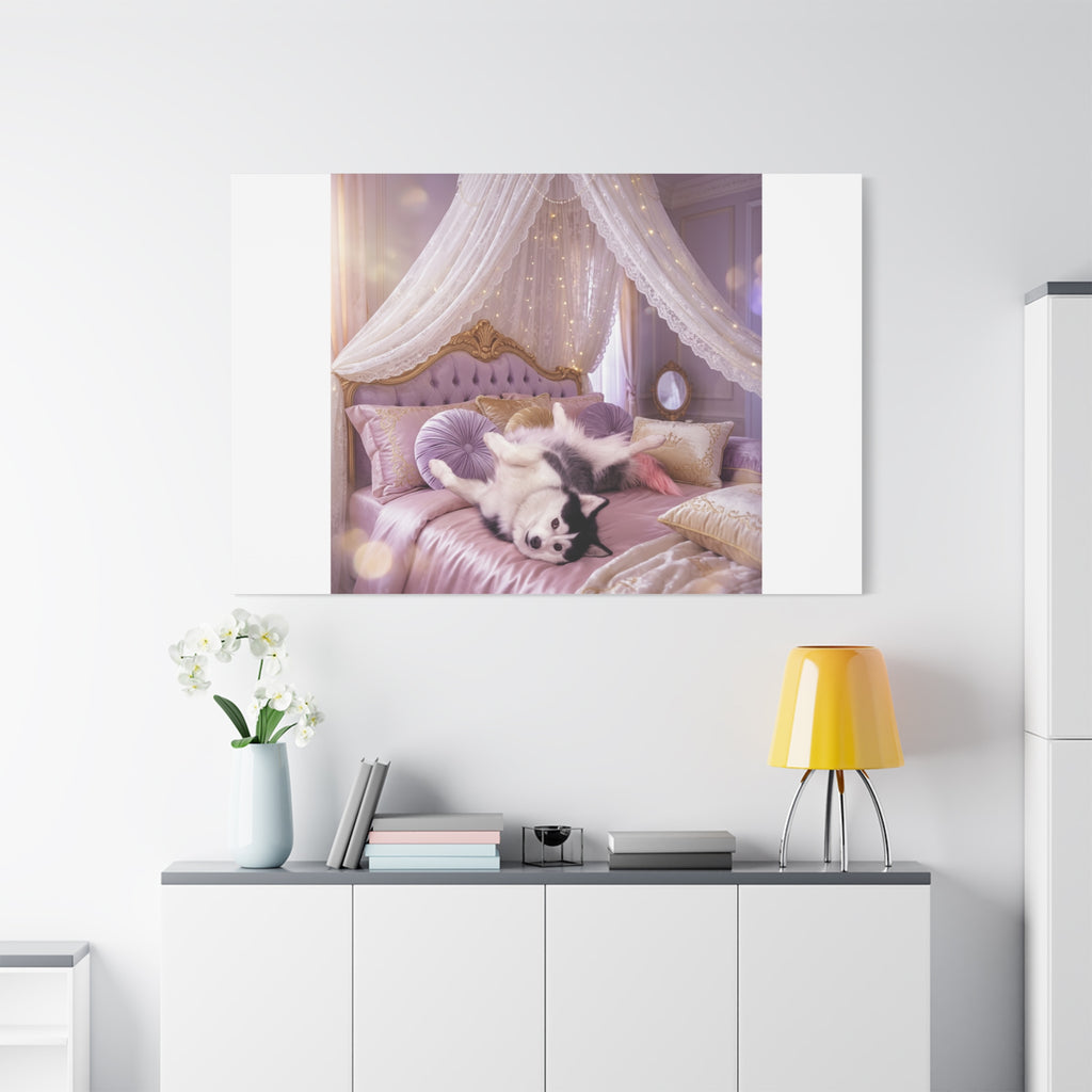 GROWING UP GIGI ROYAL NAP JUST SHOWS THE LOVELY CRAZY POMSKY AT HER BEST. — Cozy Purple Canopy Bedroom Wall Art