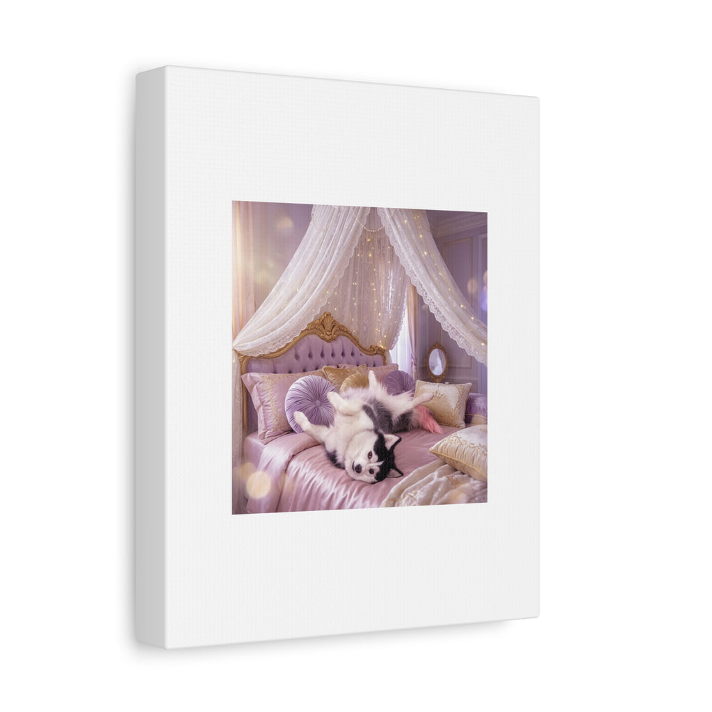 GROWING UP GIGI ROYAL NAP JUST SHOWS THE LOVELY CRAZY POMSKY AT HER BEST. — Cozy Purple Canopy Bedroom Wall Art