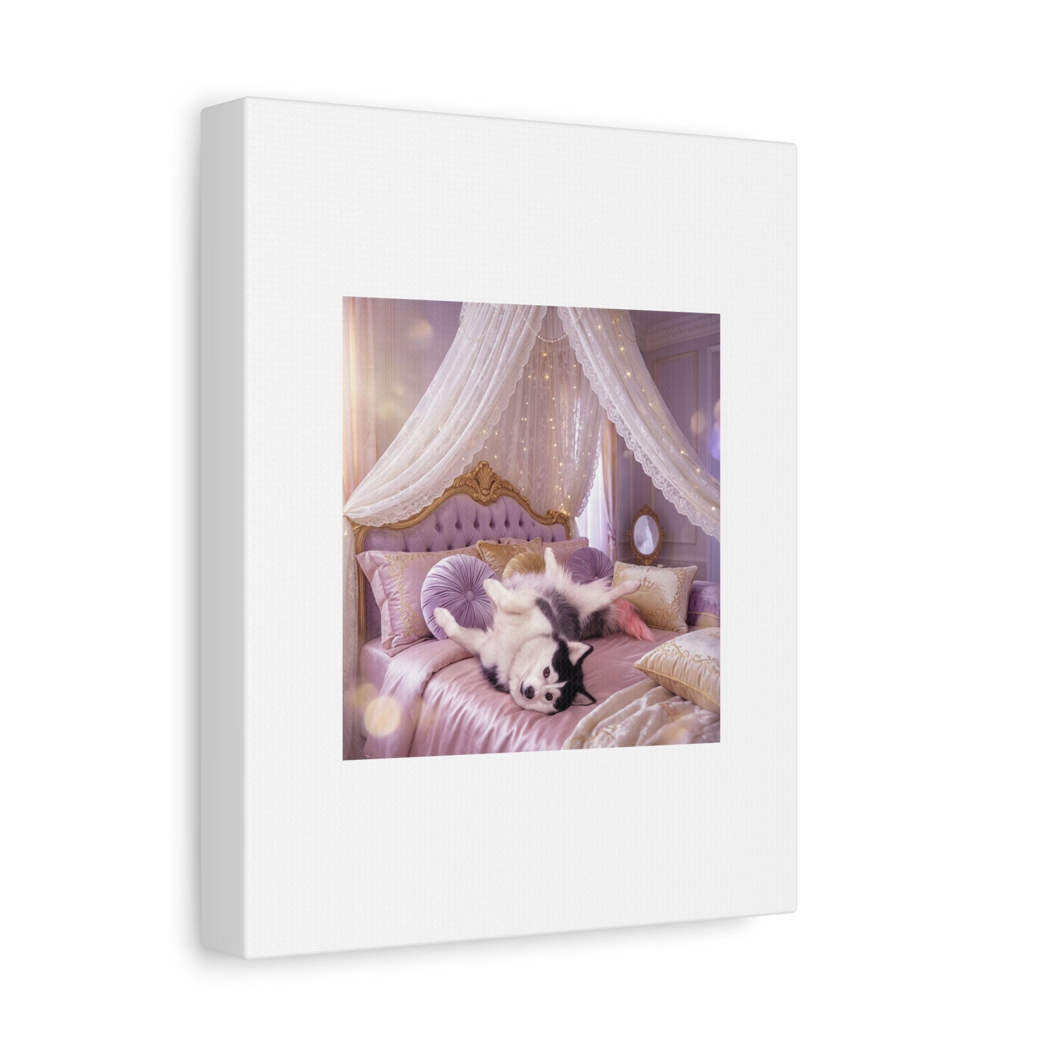 GROWING UP GIGI ROYAL NAP JUST SHOWS THE LOVELY CRAZY POMSKY AT HER BEST. — Cozy Purple Canopy Bedroom Wall Art