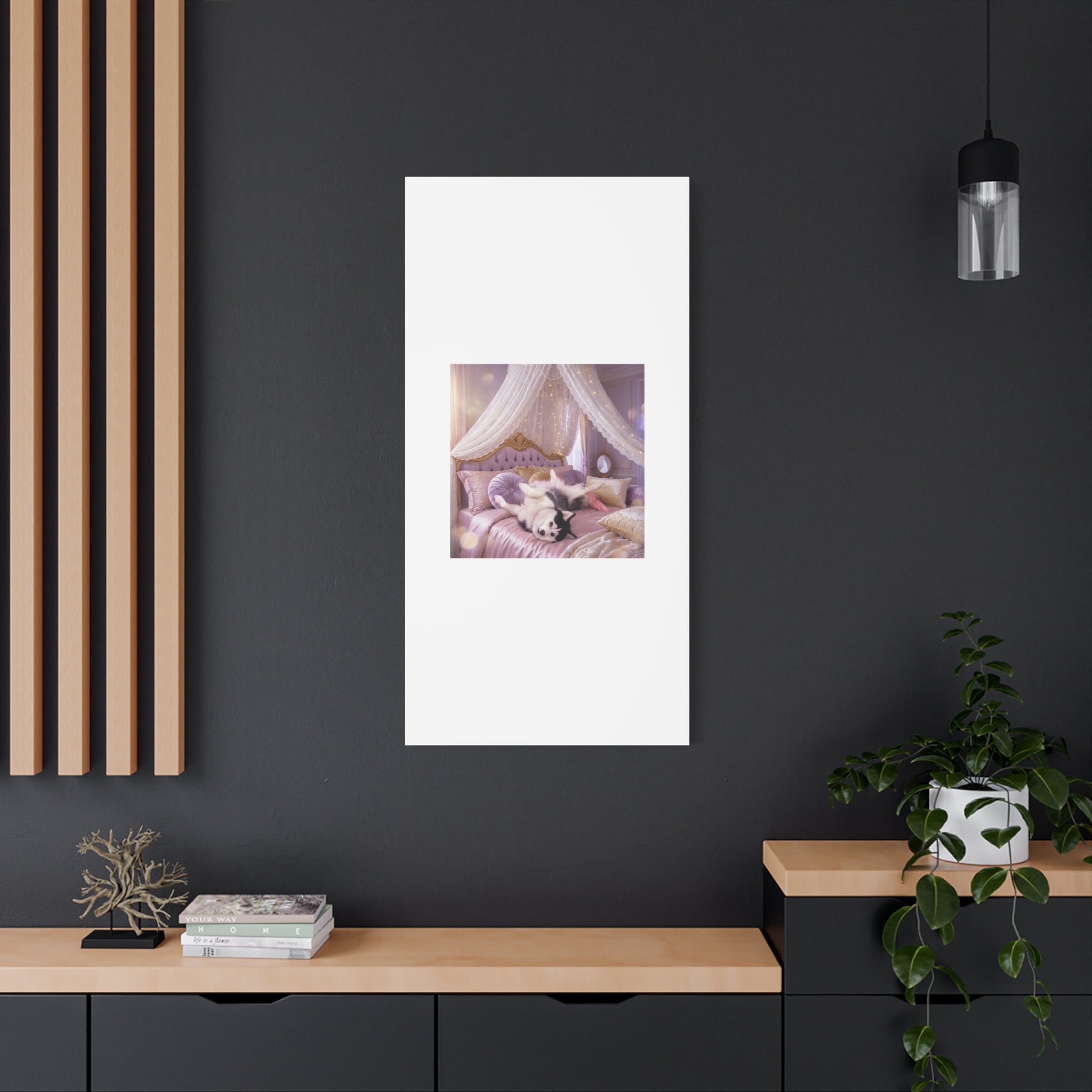 GROWING UP GIGI ROYAL NAP JUST SHOWS THE LOVELY CRAZY POMSKY AT HER BEST. — Cozy Purple Canopy Bedroom Wall Art